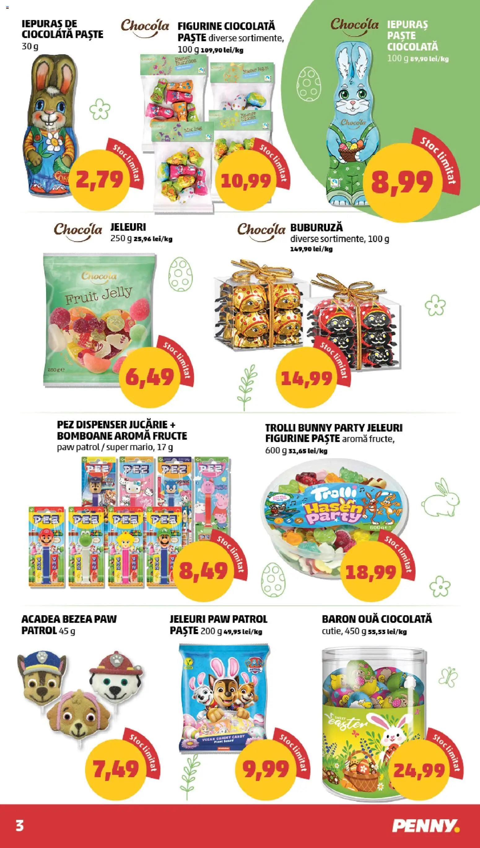 Noul catalog PENNY – valabil de la 25.03.2026 | Pagină: 3 | Produse: Ciocolată, Bomboane, Fructe, Jeleuri