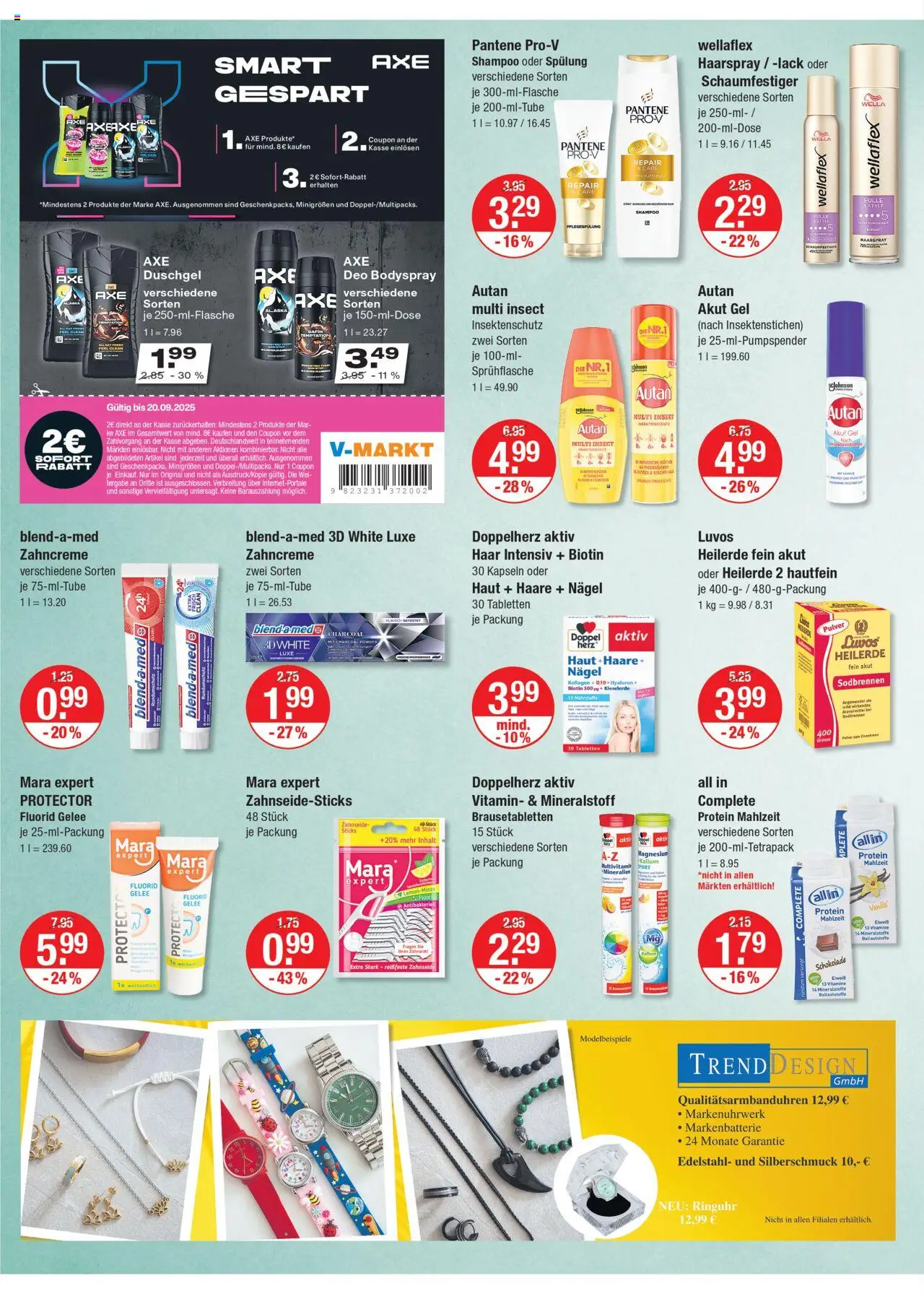 V-Markt - /Oberbayern - gültig ab dem 28.08.2025 | Seite: 10 | Produkte: Schokolade, Spülung, Duschgel, Axe