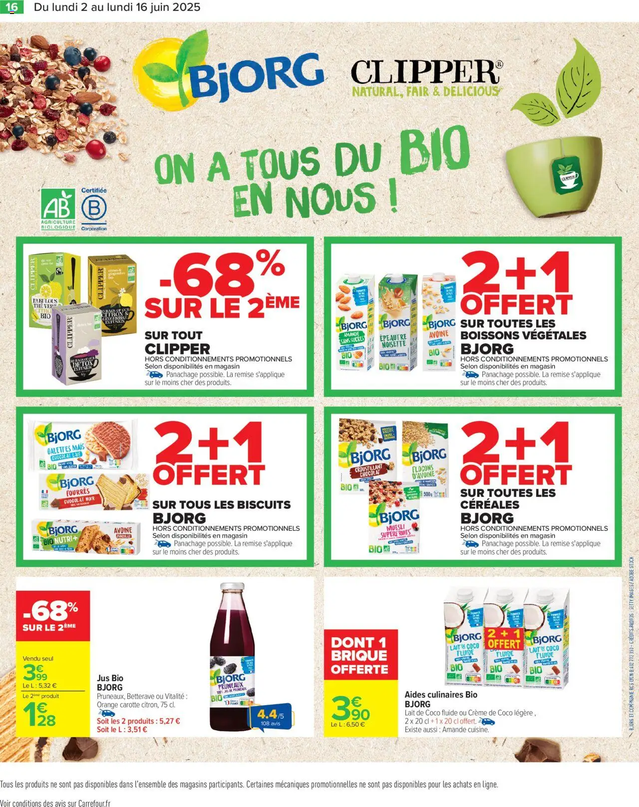  | Page: 18 | Produits: Flocons, Lait de coco, Pruneaux, Chocolat