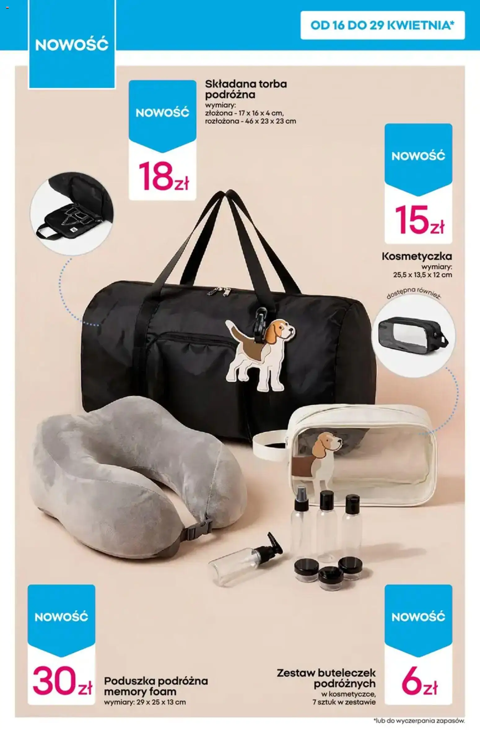 Pepco gazetka od 16.04.2026 | Strona: 14 | Produkty: Torba podróżna, Torba, Poduszka