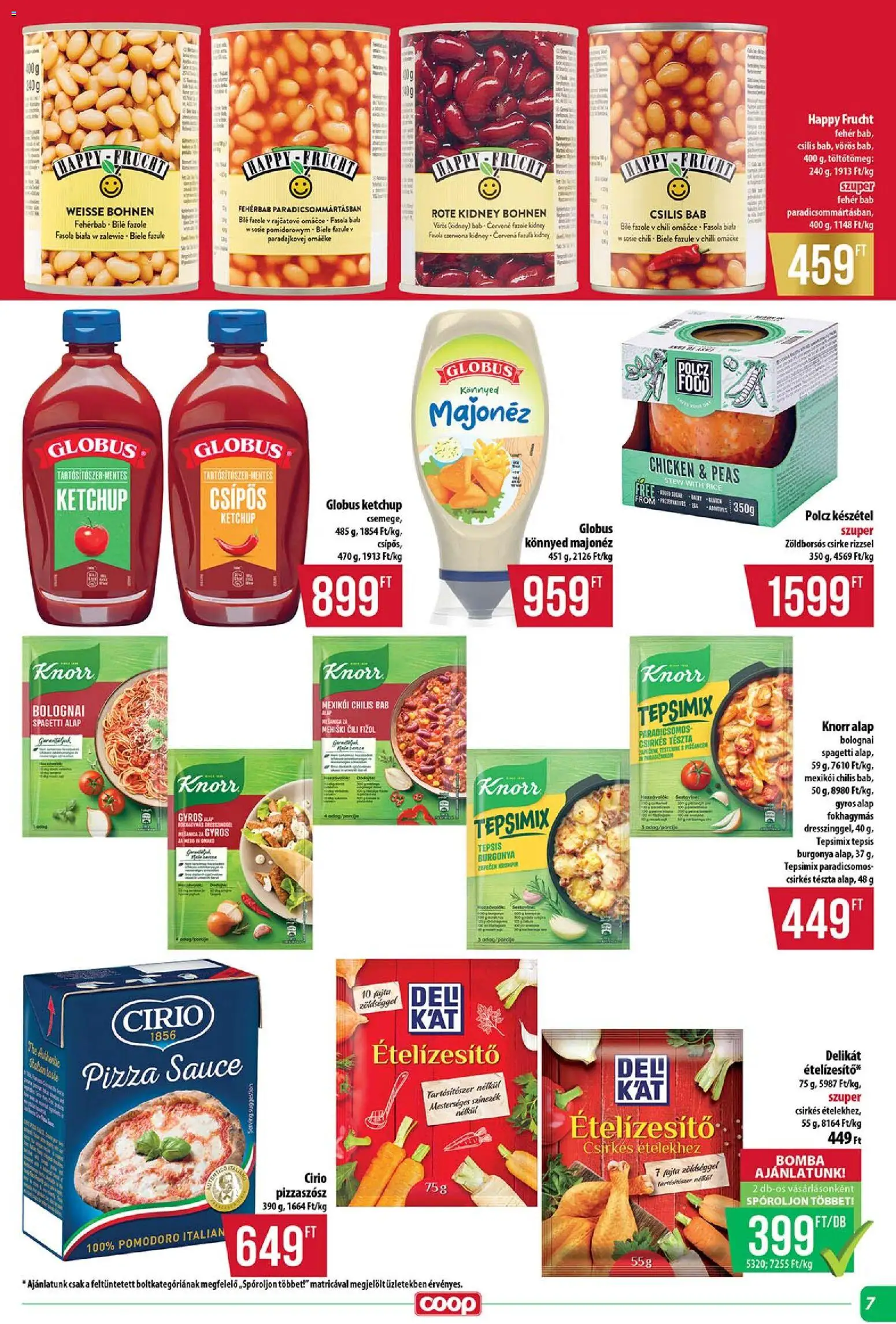 COOP akciós ujság - amely érvényes a következő dátumtól: 15.01.2026 | Oldal: 7 | Termékek: Chili, Burgonya, Tészta, Ketchup