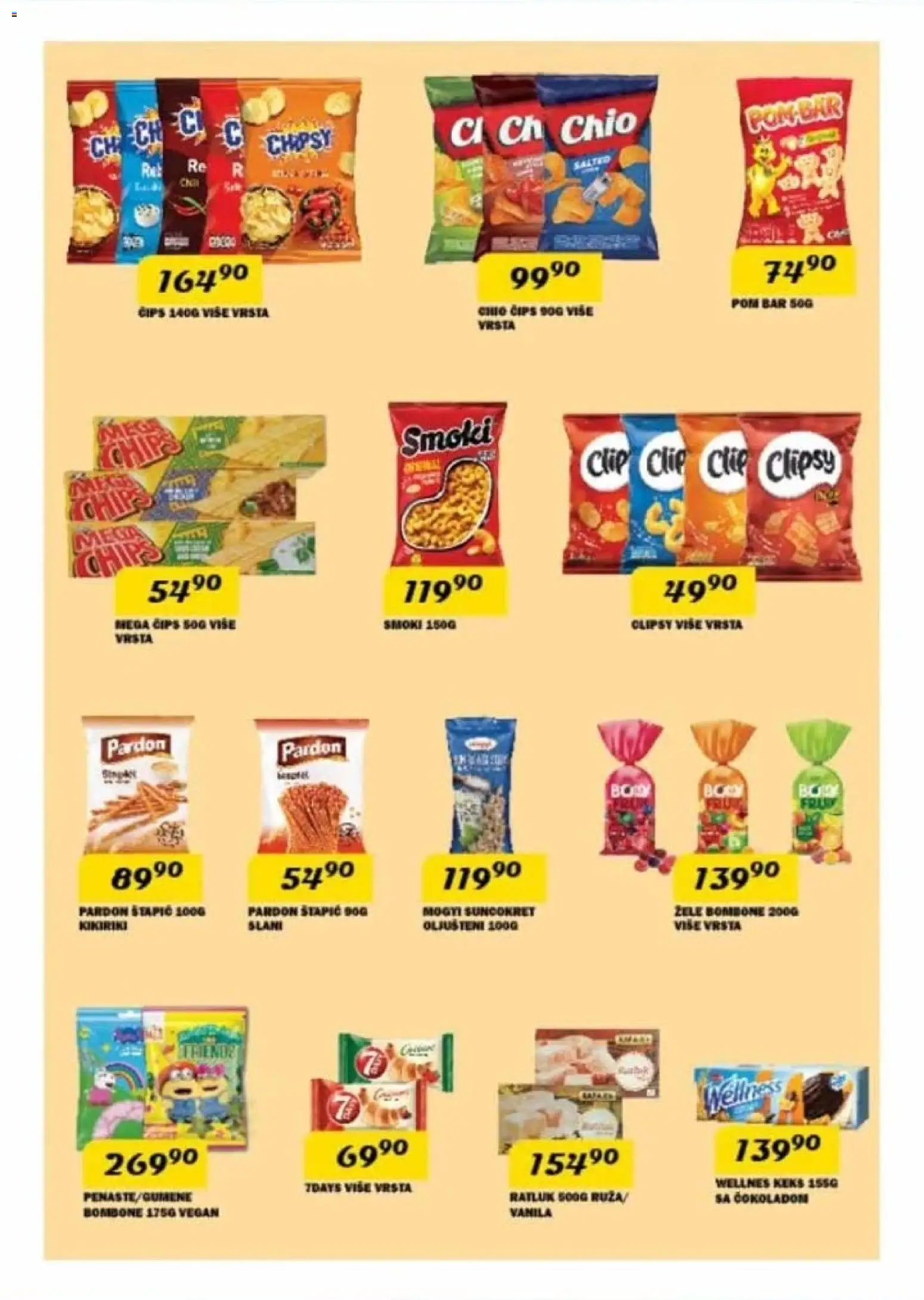 VP Dima katalog - važi od 15.01.2026 | Strana: 8 | Proizvode: Keks, 7days, Kikiriki, Ratluk