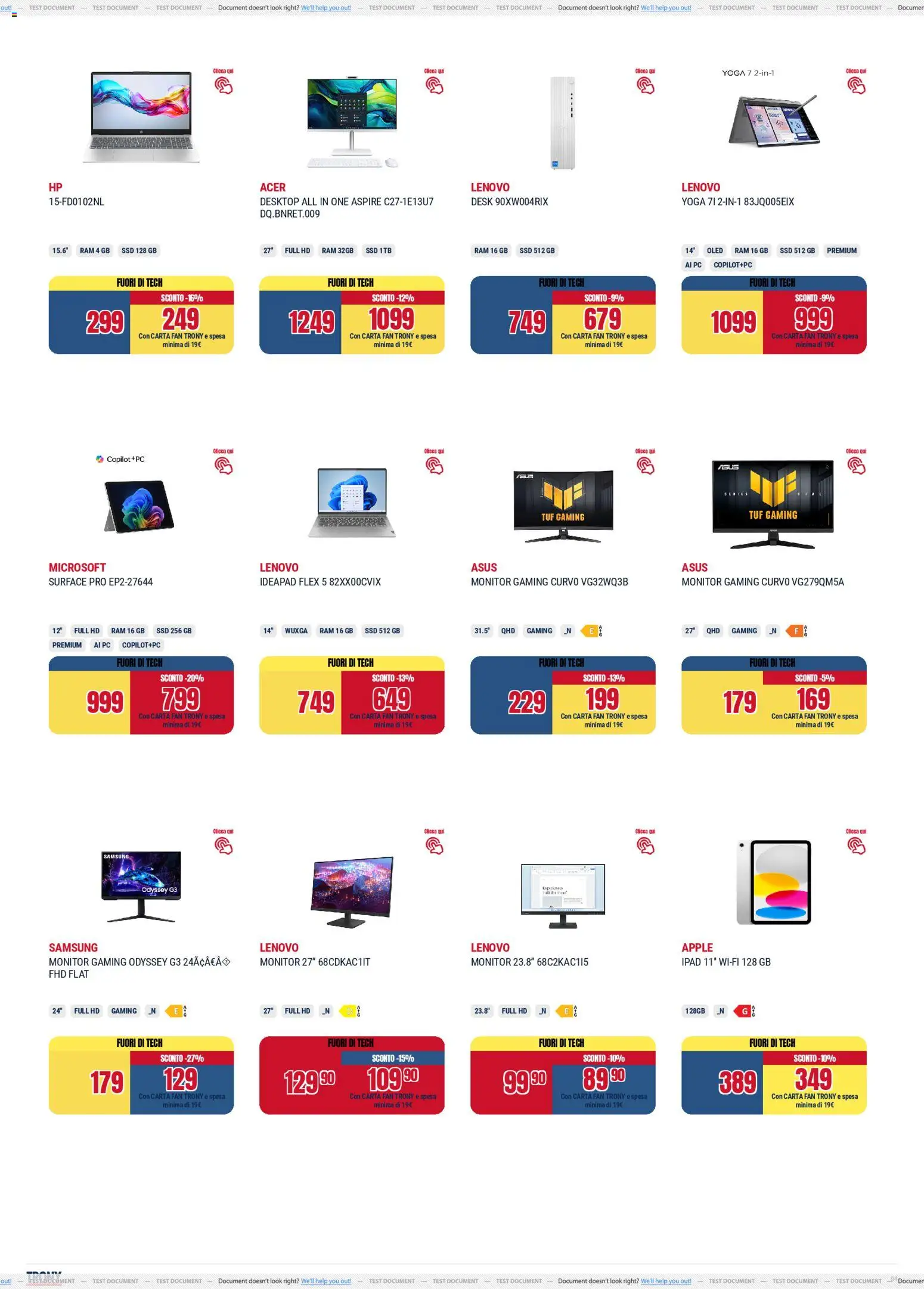 Volantino Trony del 19.02.2026 | Pagina: 4 | Prodotti: PC, Fan, Ipad, Samsung