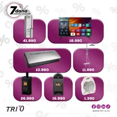Tri O 7 dana popusta i proizvoda - pregled Tri O kataloga - važi od 16.10.2025