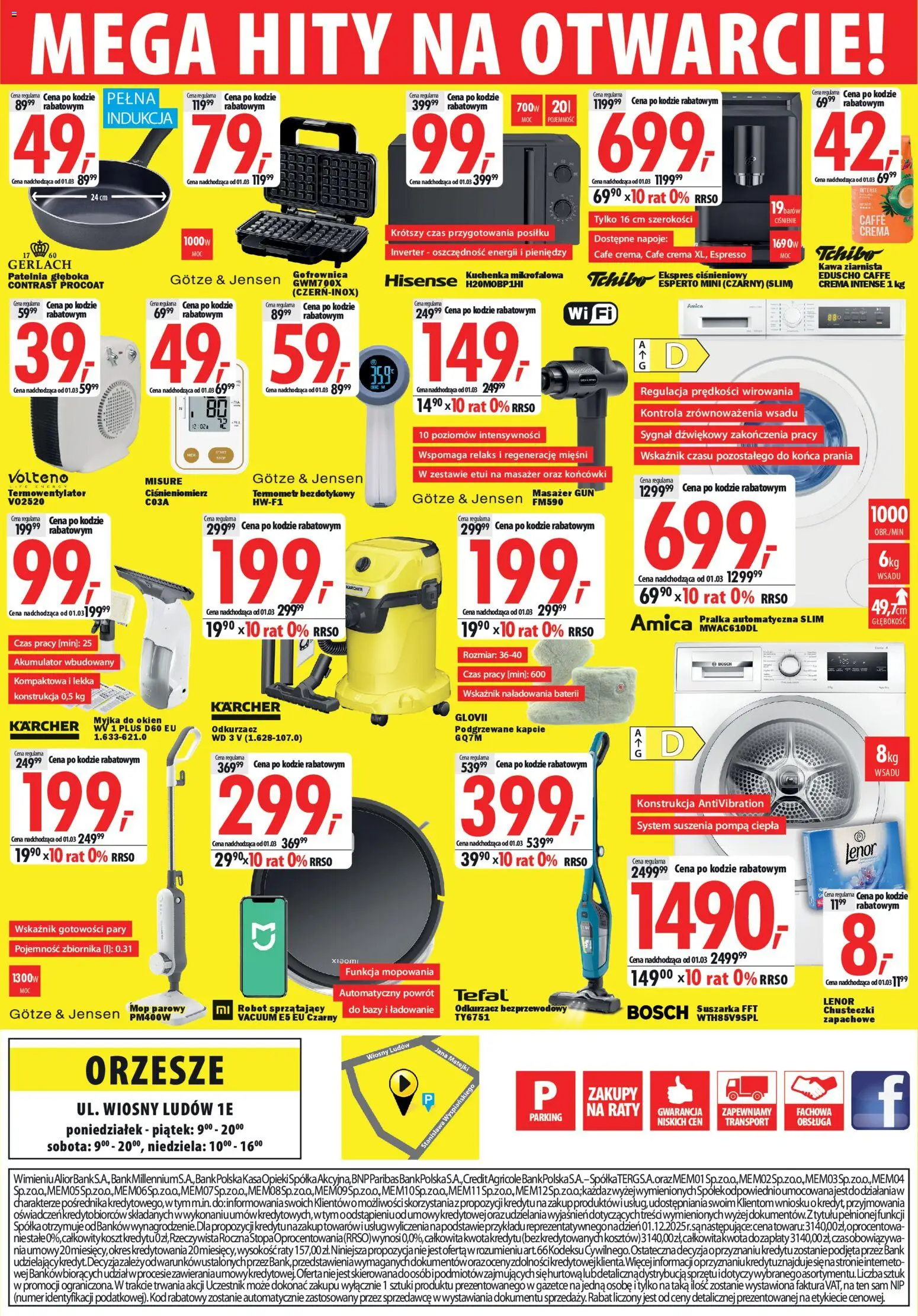 Mediaexpert Gazetka - Wielkie otwarcie Orzesze od 19.02.2026 | Strona: 8 | Produkty: Kapcie, Pralka, Kuchenka mikrofalowa, Mop parowy