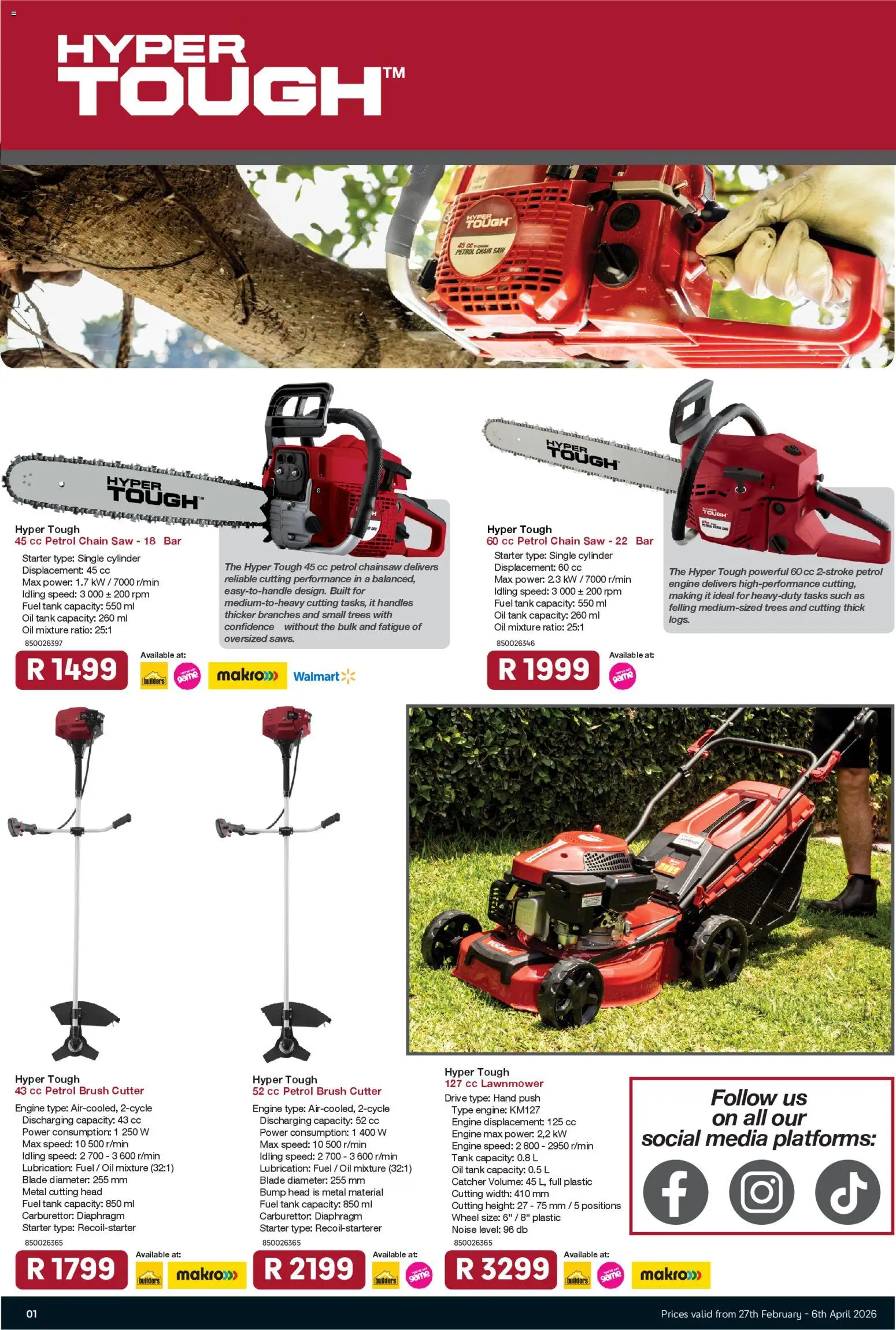 New Makro catalogue – valid from 27.02.2026 | Page: 1 | Products: Tank, Cutter, Chainsaw, Brush