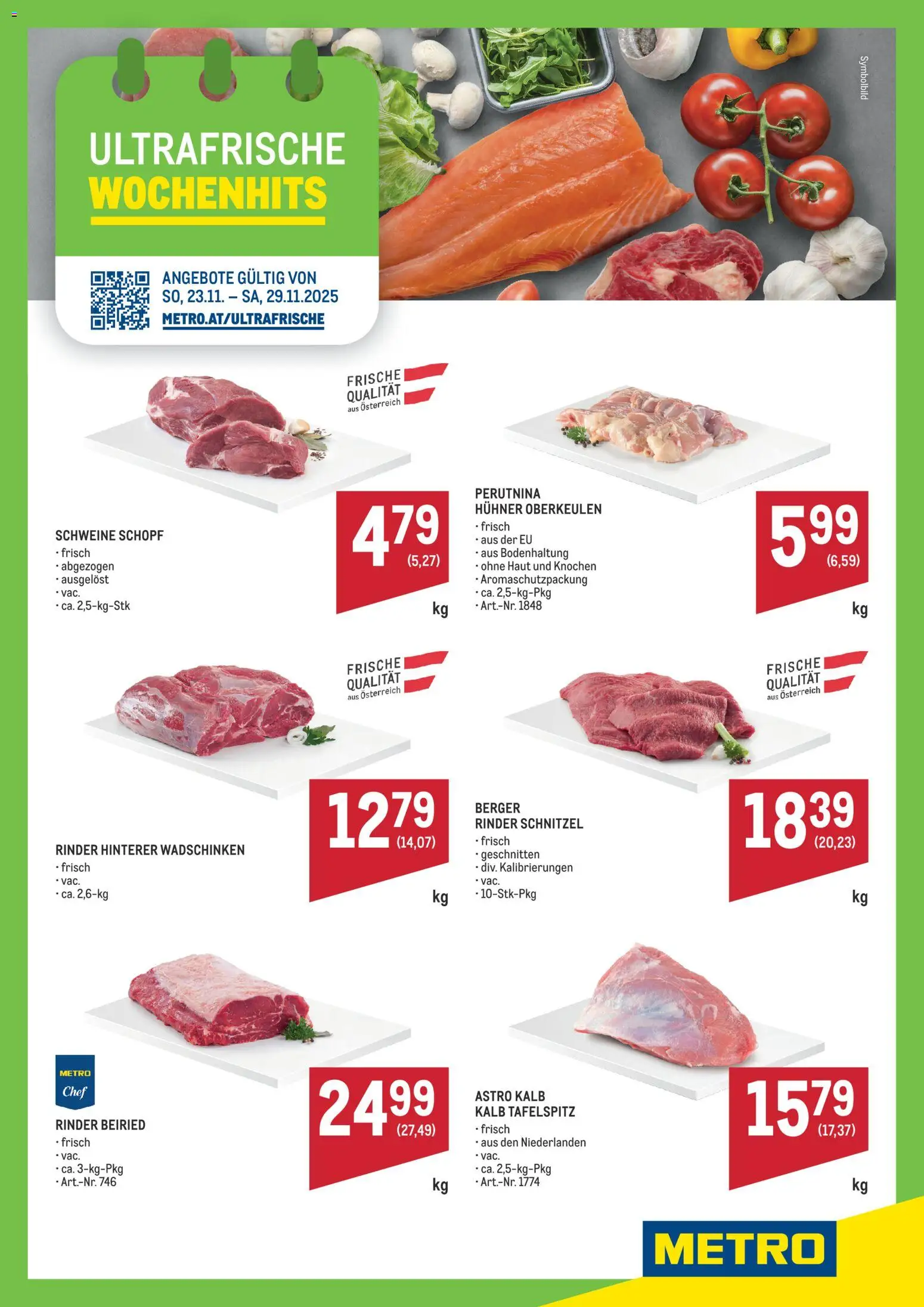 Metro angebote Wochenhits gültig ab 23.11.2025 | Seite: 1