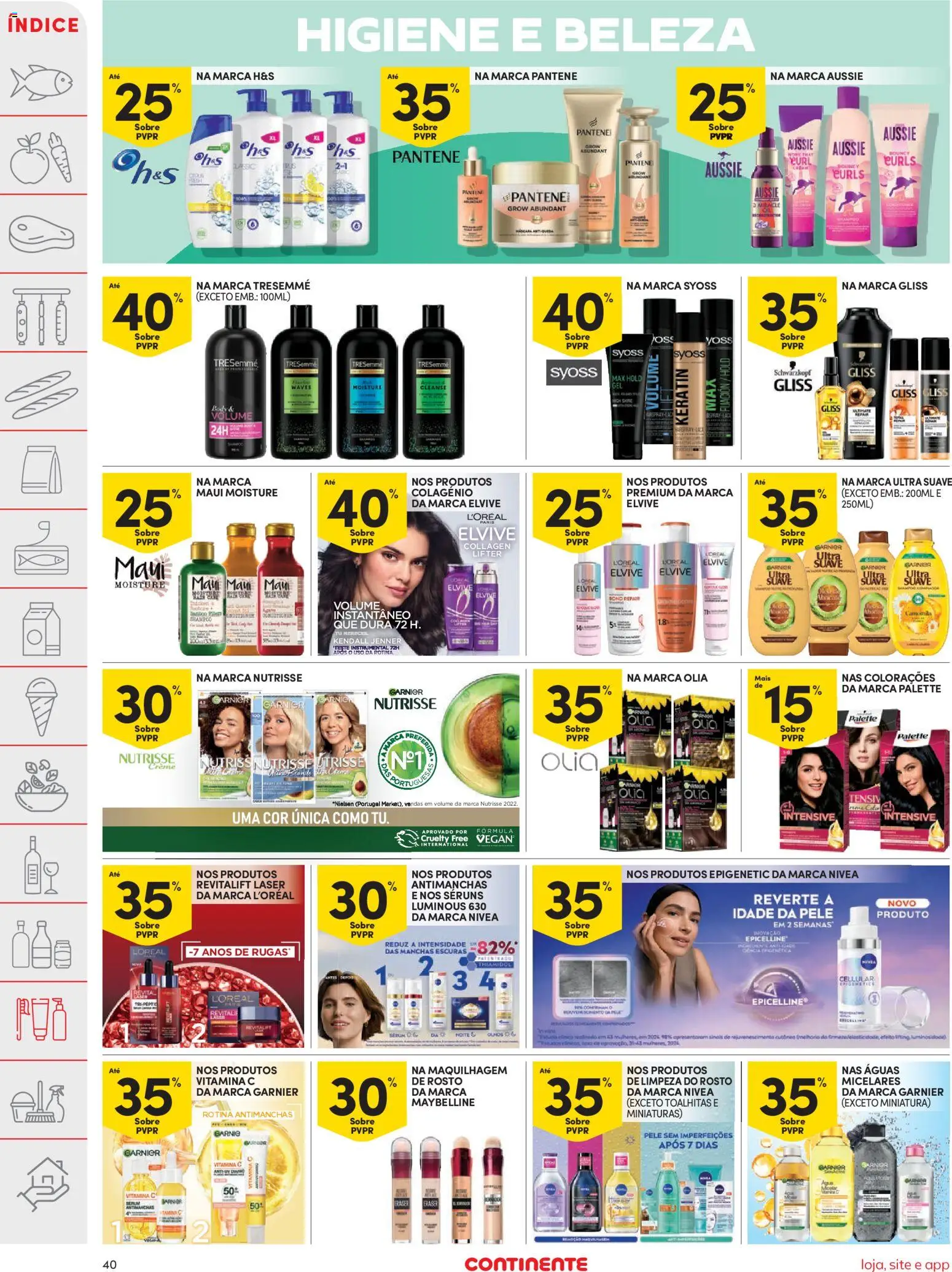 Continente folheto │ válido de 17.03.2026 | Página: 40 | Produtos: Maquilhagem, Sérum, Cimento, Vitamina c