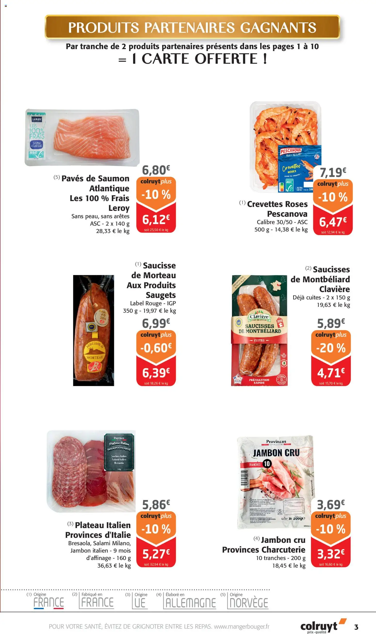 {H1} | Page: 3 | Produits: Jambon Cru, Salami, Saucisse, Saumon