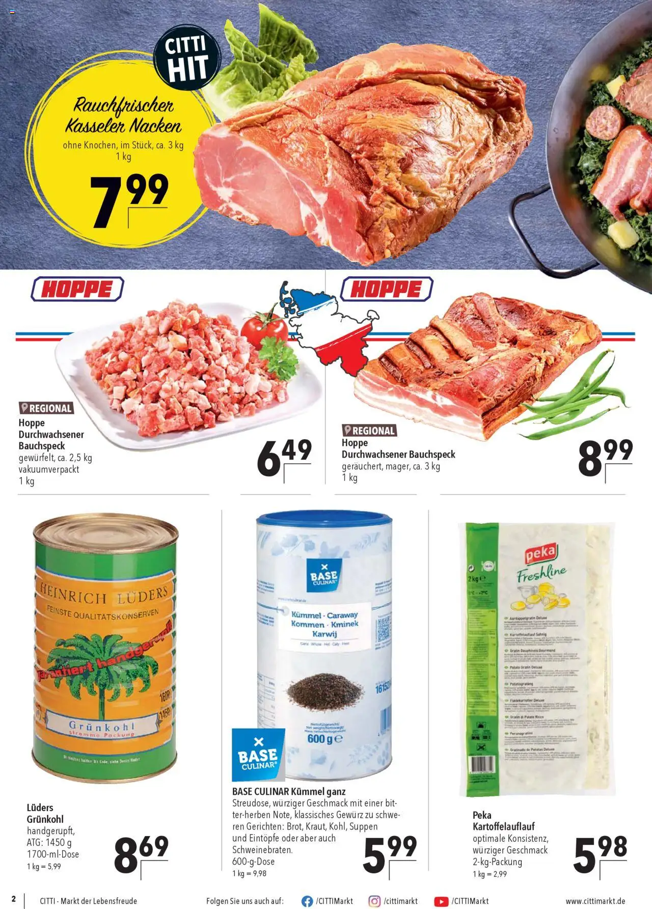 CITTI Markt Aktuelle Angebote für Profis – gültig ab 24.09.2025 | Seite: 2 | Produkte: Kasseler nacken, BH
