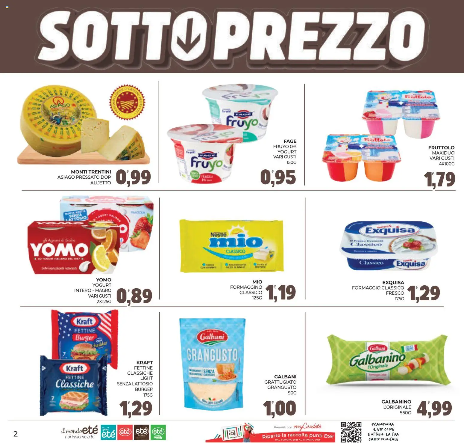 Volantino Eté del 17.04.2026 | Pagina: 2 | Prodotti: Yogurt, Formaggio