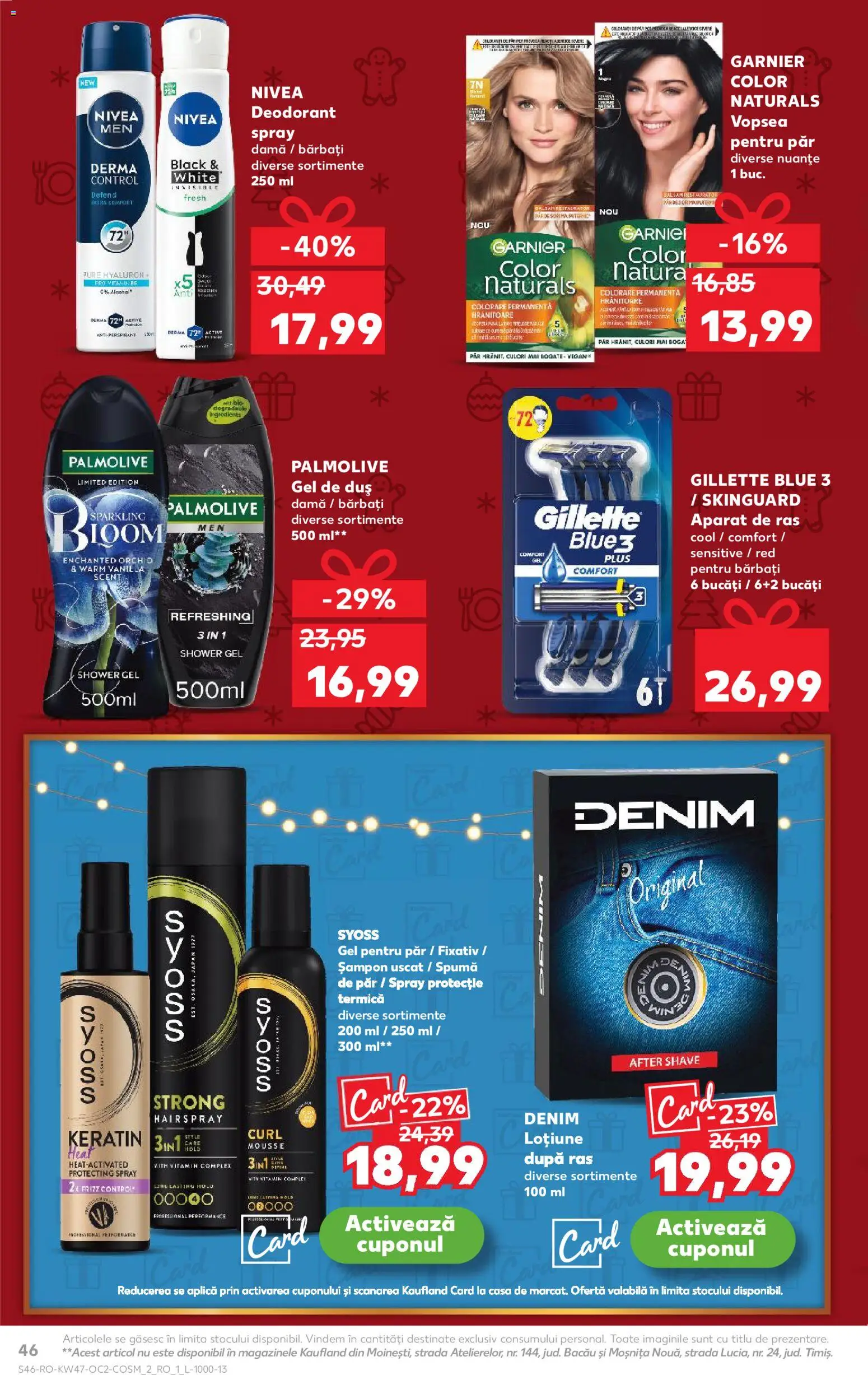 Kaufland RO akciós ujság - amely érvényes a következő dátumtól: 19.11.2025 | Oldal: 46 | Termékek: Sampon