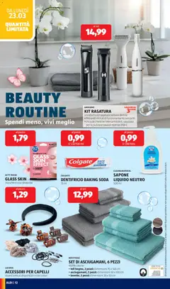 Anteprima del volantino SAPONE LIQUIDO NEUTRO, 500 ml valido a partire dal 23.03.2026 | Pagina: 12 | Prodotti: Spazzola, Maschera, Sapone, Cavo