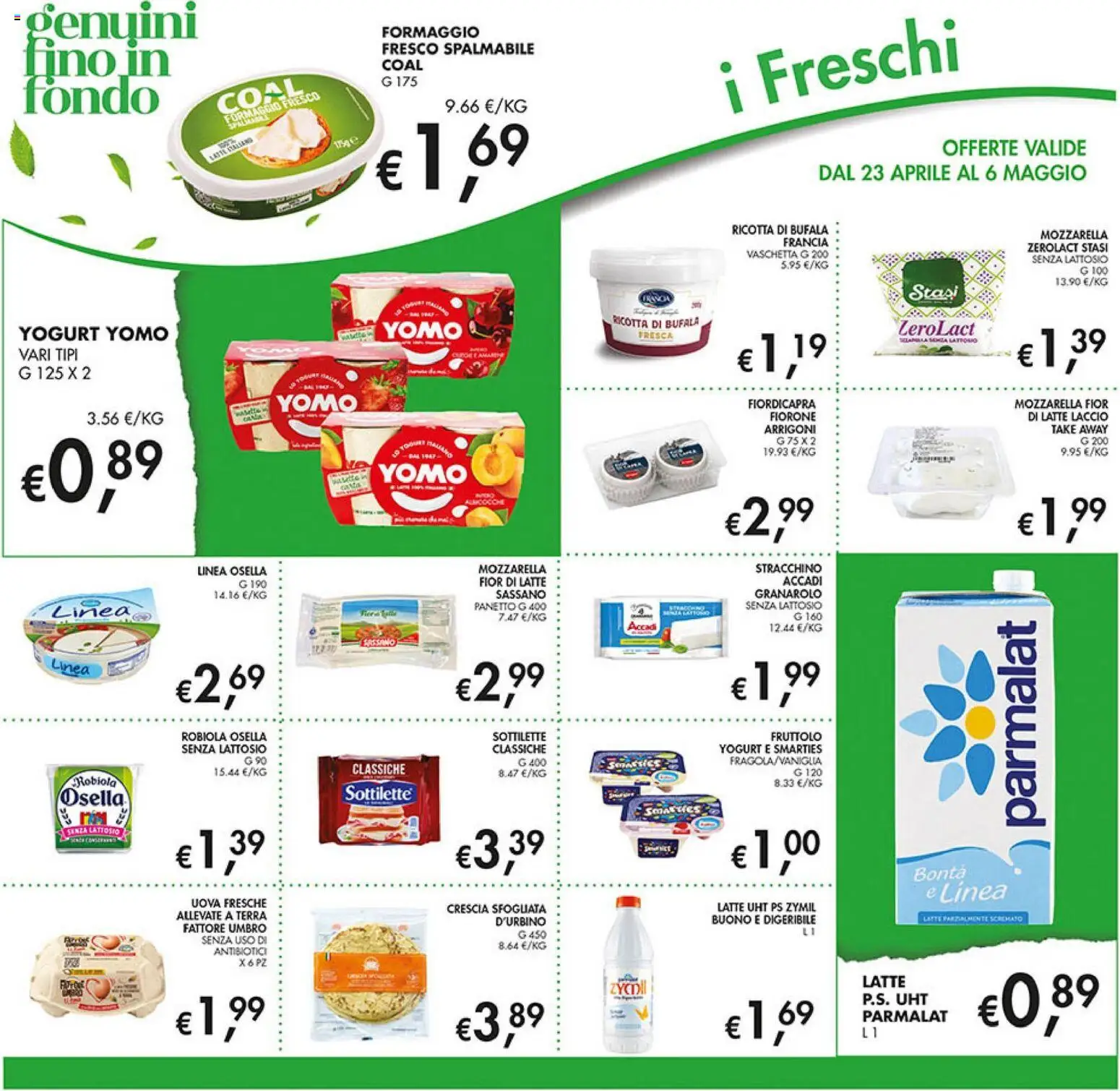 Volantino Coal del 23.04.2026 | Pagina: 12 | Prodotti: Mozzarella, Formaggio, Ricotta, Terra