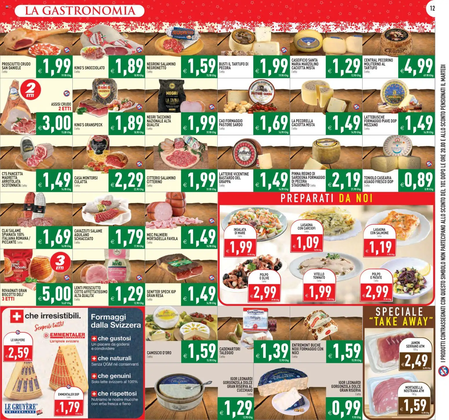 Volantino PIM Supermercati del 16.12.2025 | Pagina: 12 | Prodotti: Salame, Pancetta, Carciofi, Pecorino