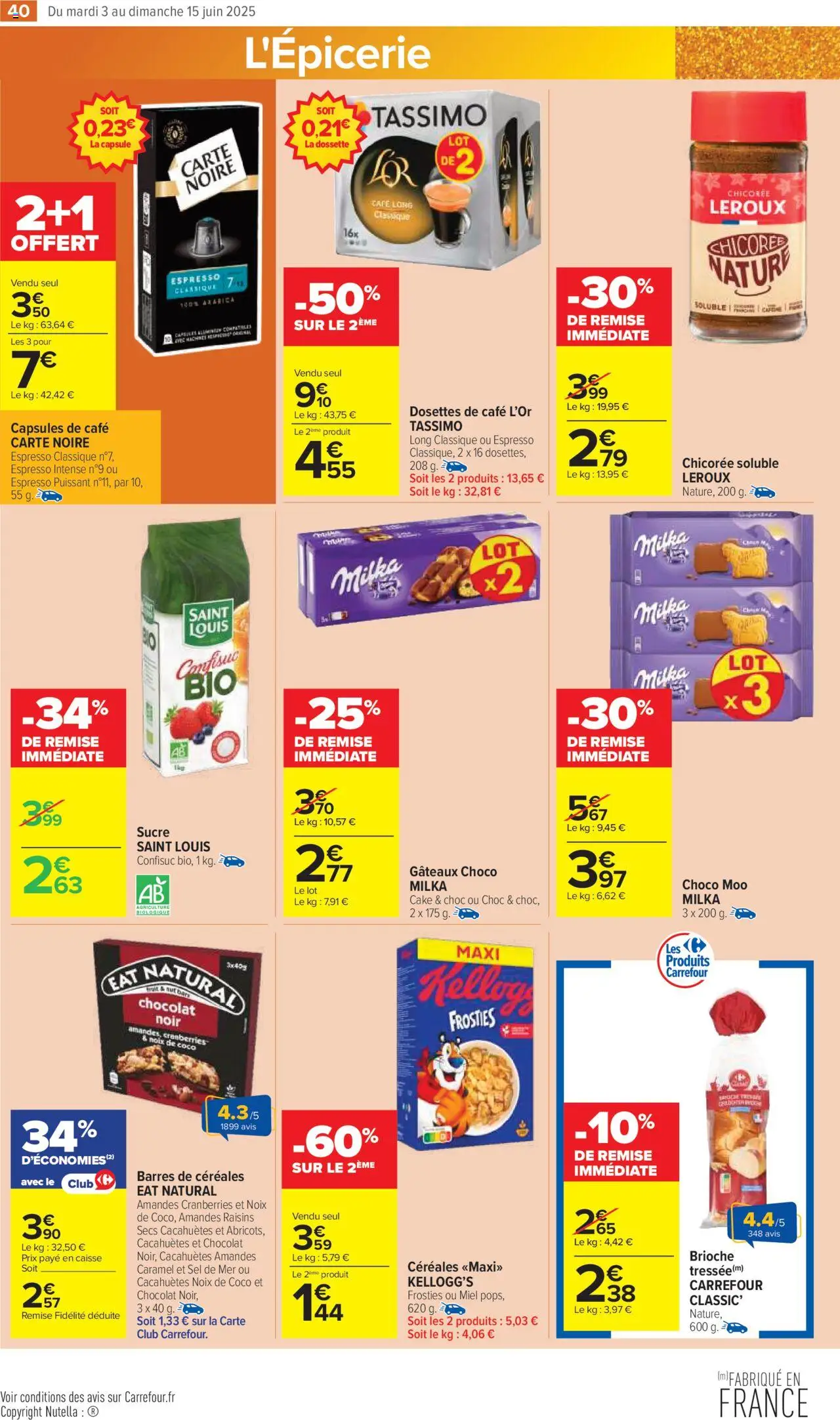  | Page: 42 | Produits: Tassimo, Sucre, Céréales, Noix