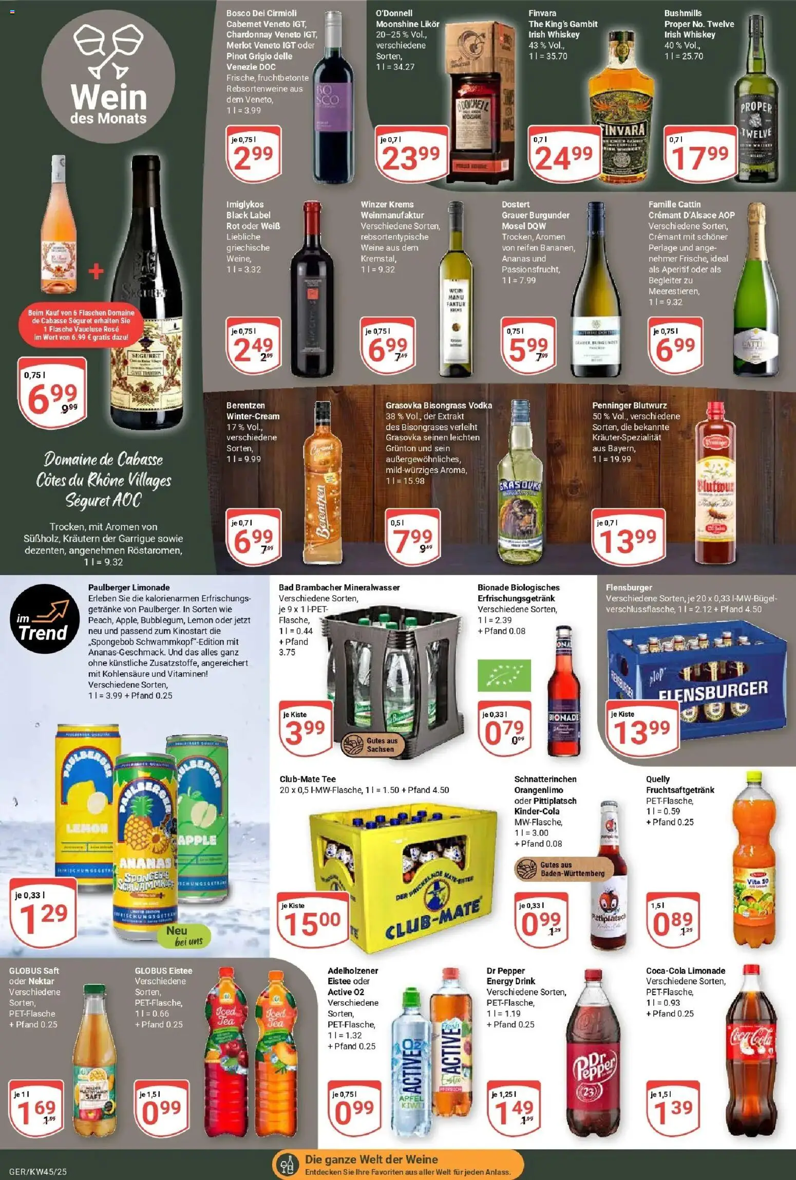 Globus prospekt Gera	 – gültig ab 02.11.2025 | Seite: 17 | Produkte: Merlot, Bad, Mineralwasser, Saft