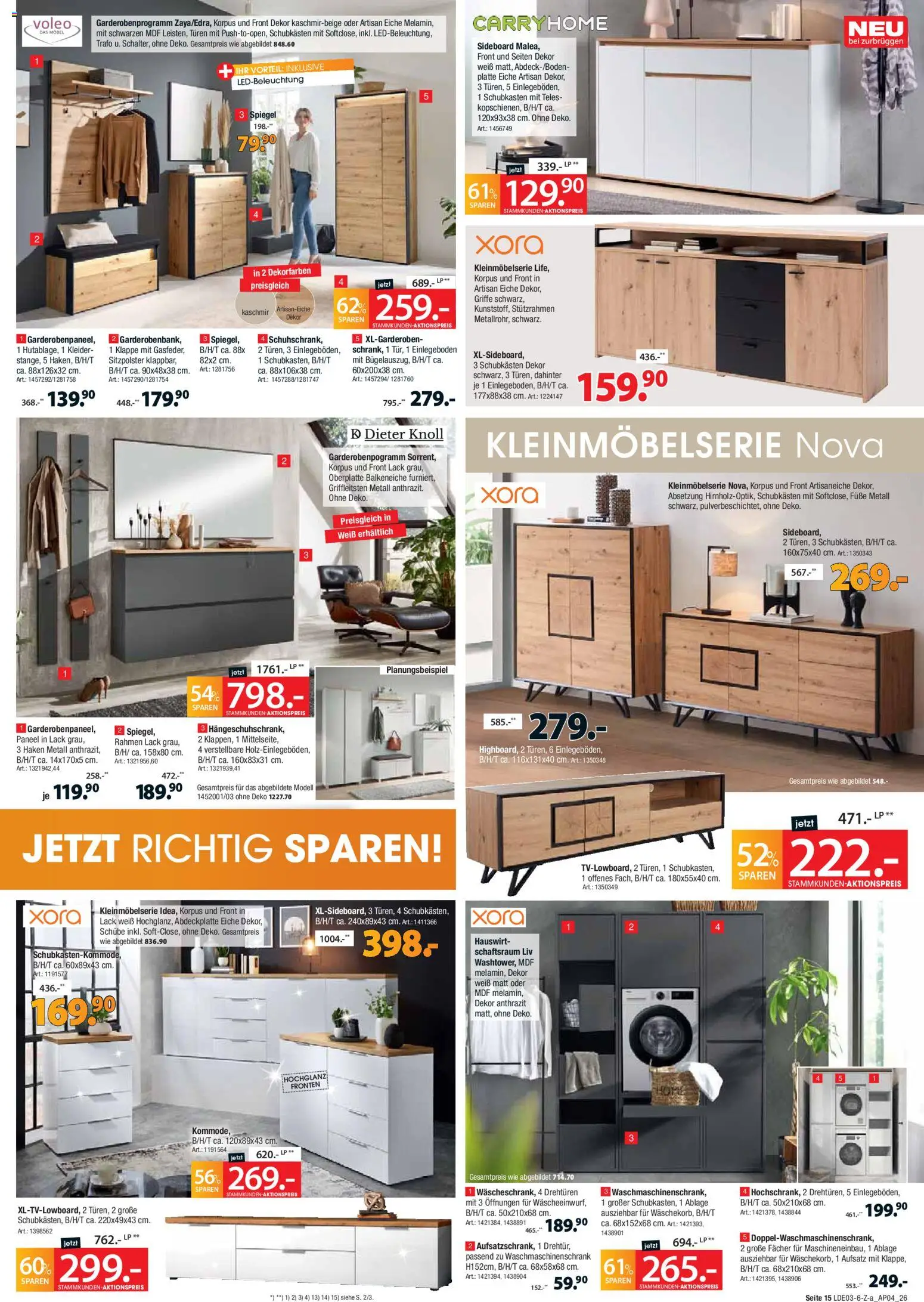 Zurbrüggen Best Deals – gültig ab 28.03.2026 | Seite: 15 | Produkte: Sideboard, Spiegel