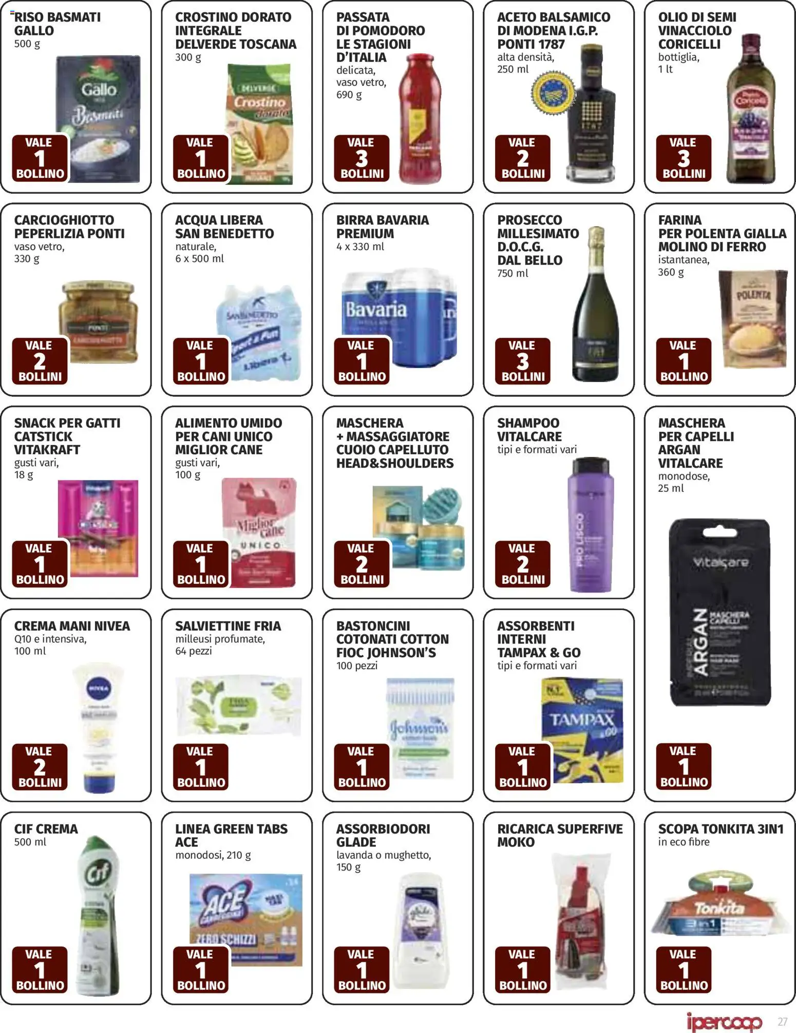Volantino Ipercoop del 26.02.2026 | Pagina: 27 | Prodotti: Maschera, Riso, Farina, Aceto