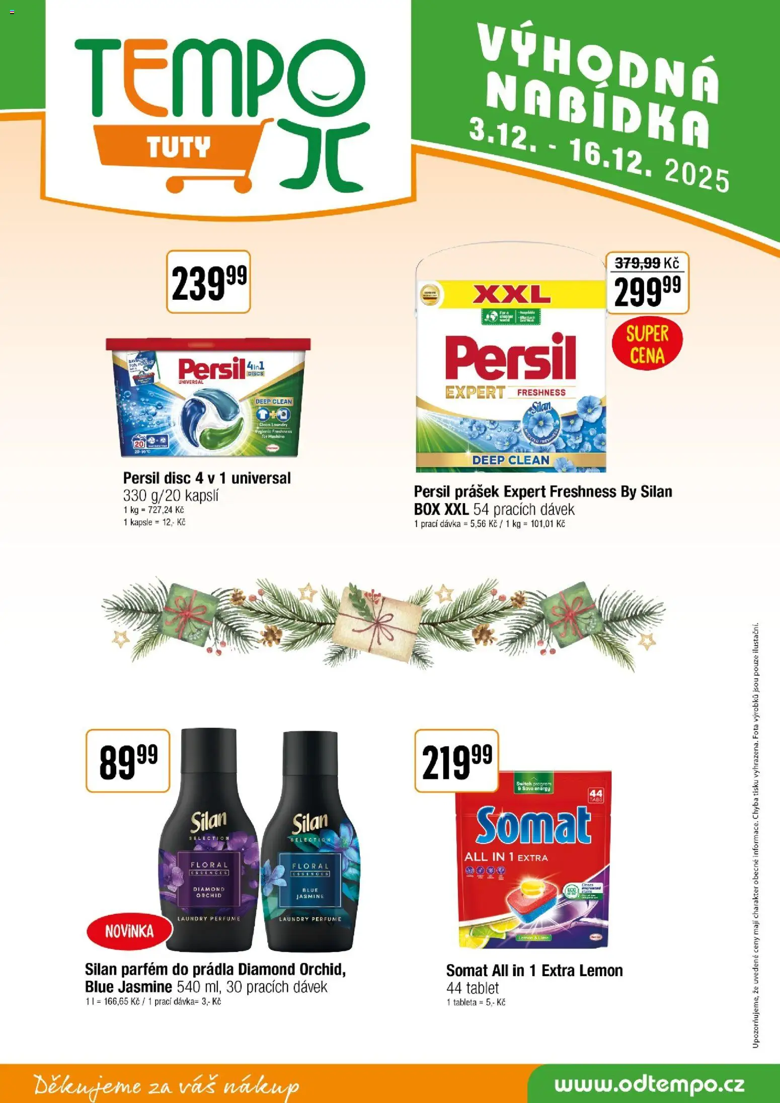 Tempo leták - Tuty od 03.12.2025 | Strana: 18 | Produkty: Box, Silan, Somat, Parfém