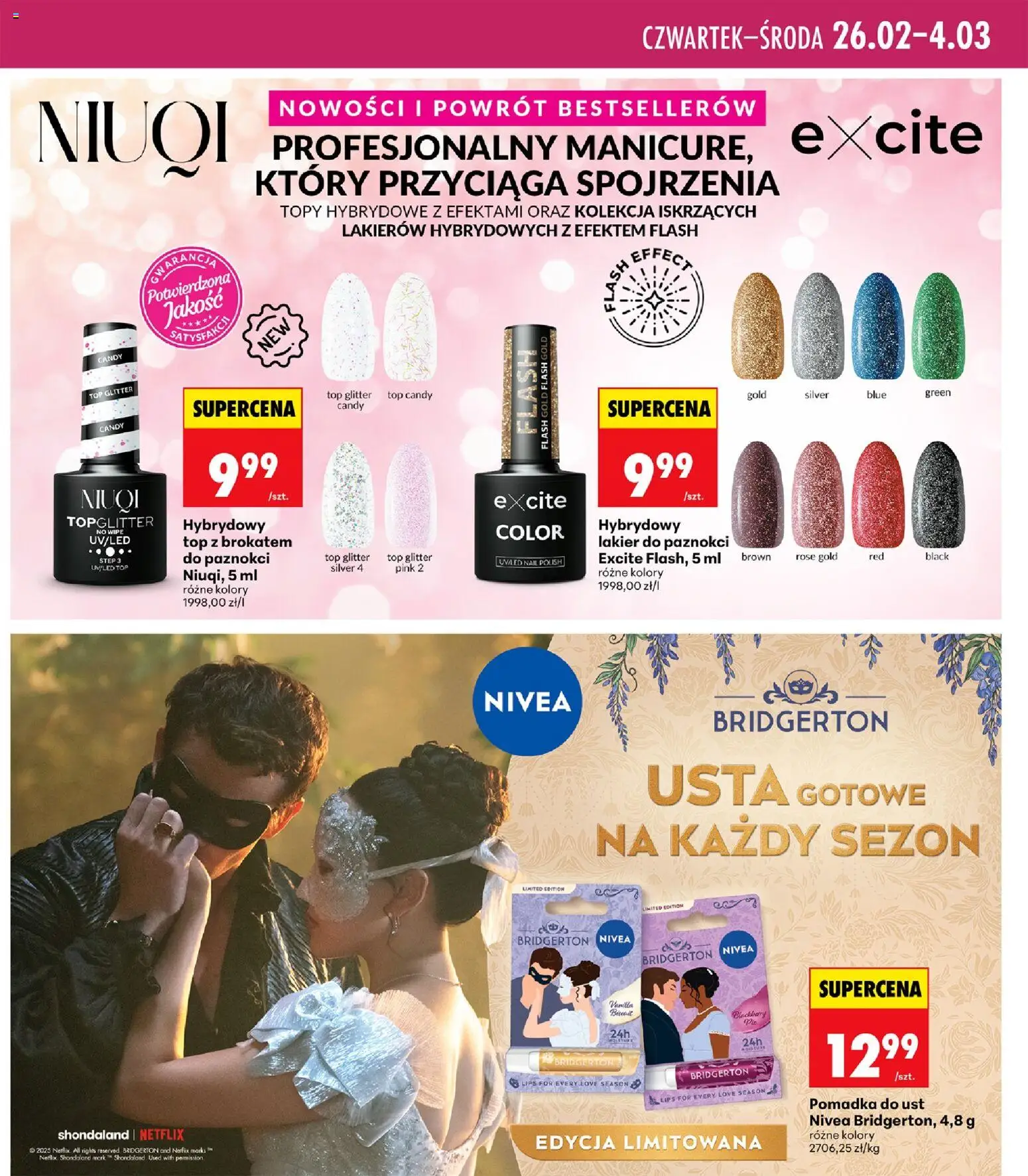 Biedronka gazetka - Twoje piękne strony od 26.02.2026 | Strona: 11 | Produkty: Top, Pomadka, Lakier do paznokci, Pomadka do ust