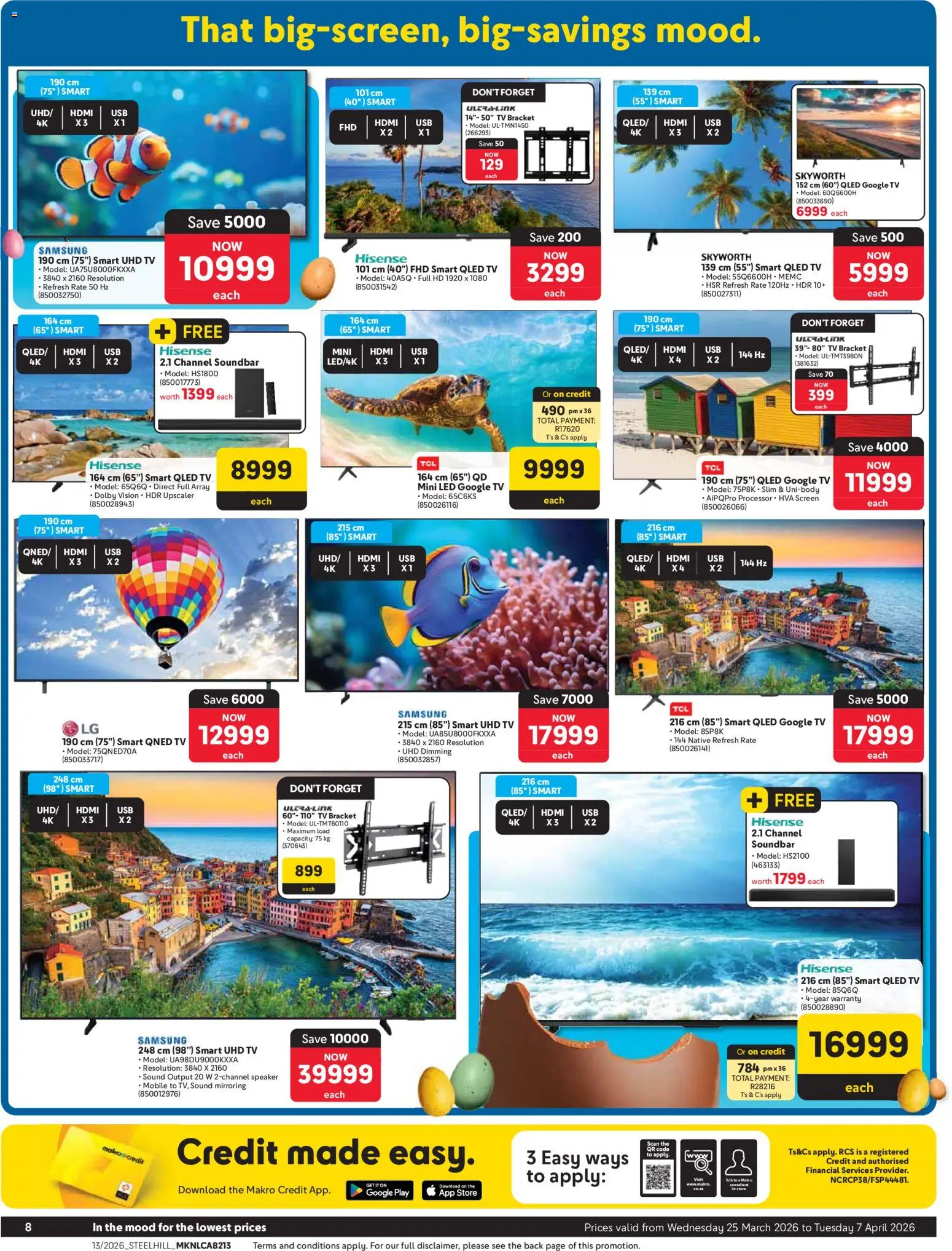 New Makro catalogue – valid from 25.03.2026 | Page: 8 | Products: Speaker, TV, Soundbar