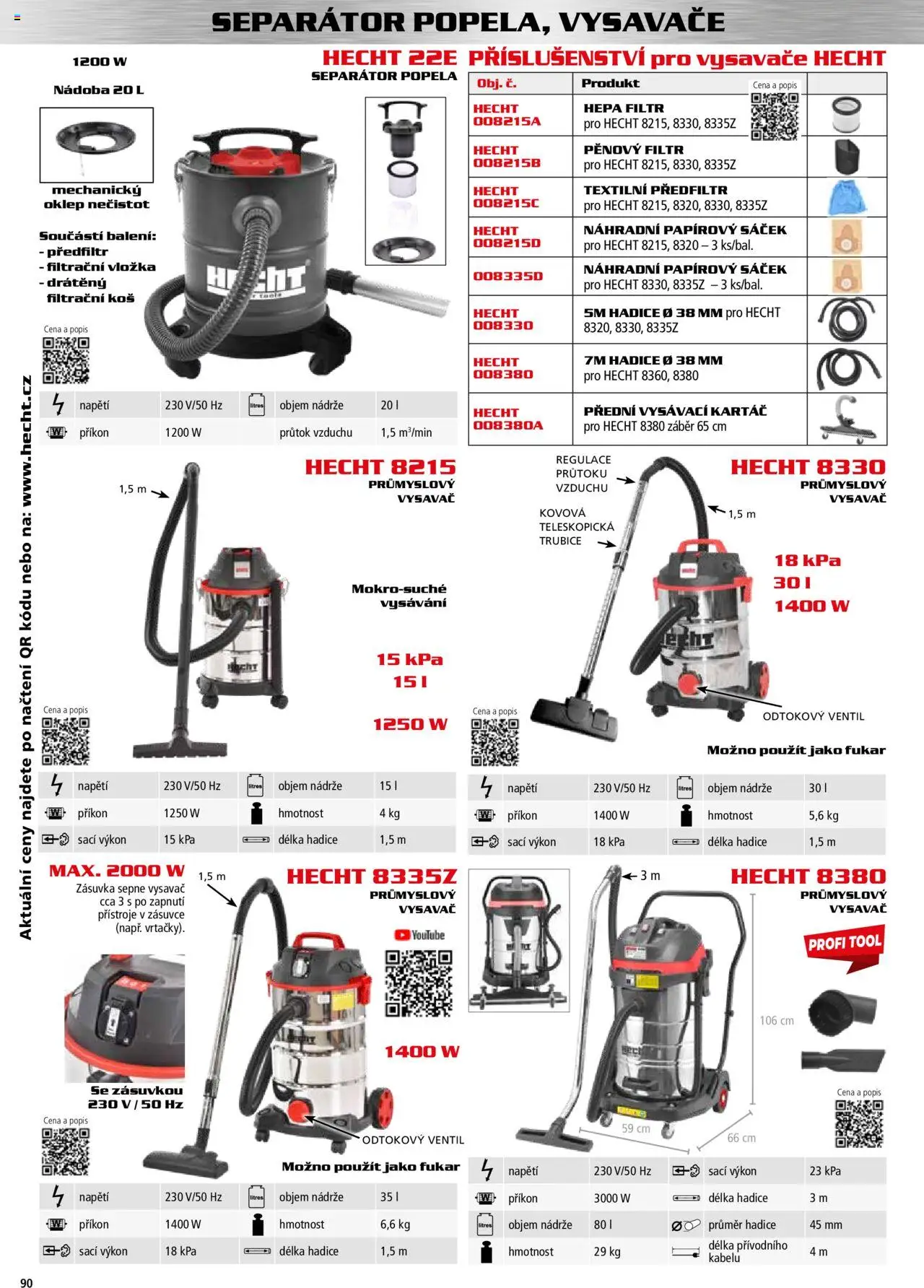 Hecht katalog - Podzim - zima 2025 od 01.09.2025 | Strana: 90 | Produkty: Hecht, Vysavač, Koš, Sáček