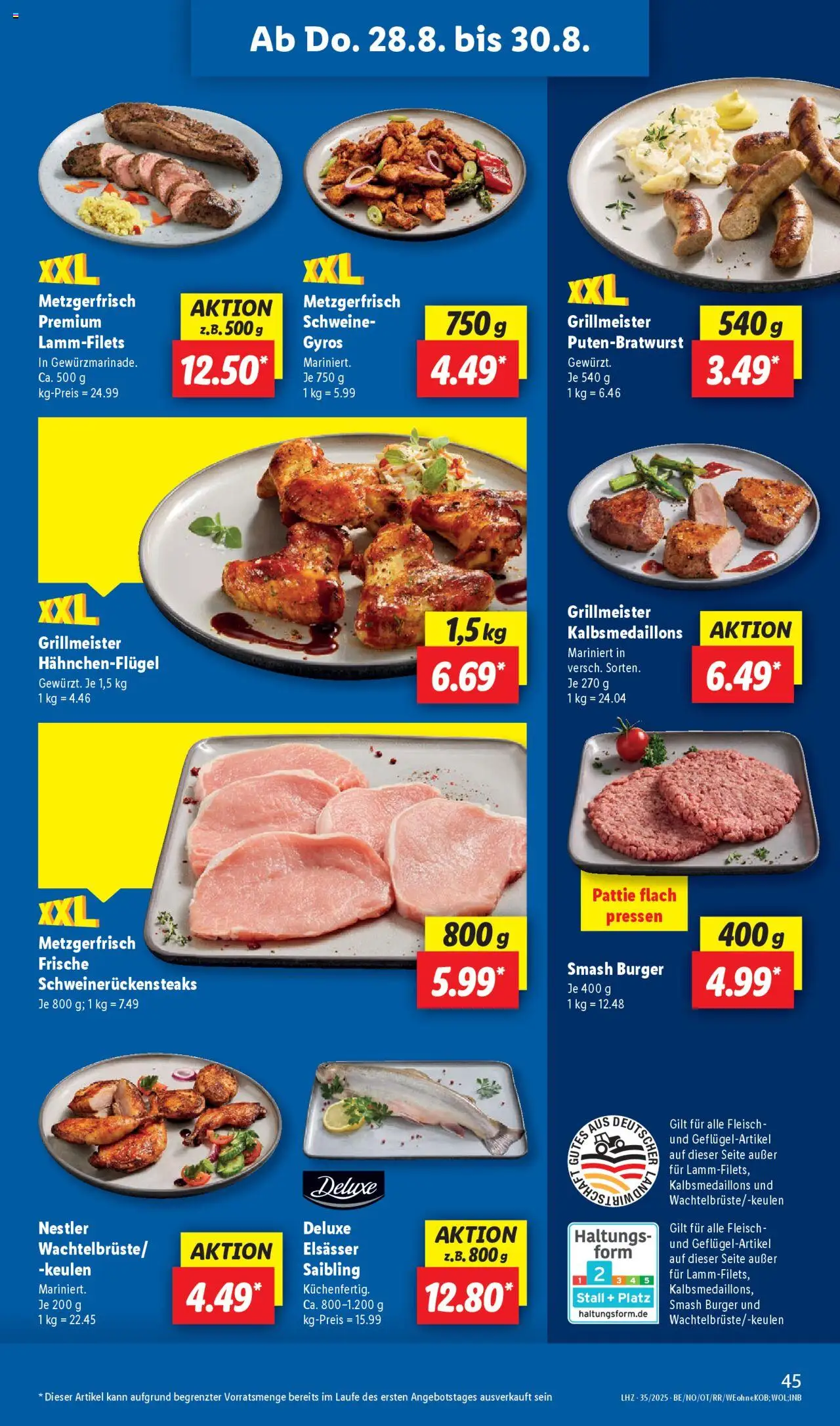 Lidl Prospekt Gladenbach - gültig ab dem 25.08.2025 | Seite: 61 | Produkte: Burger, Gyros, Fleisch