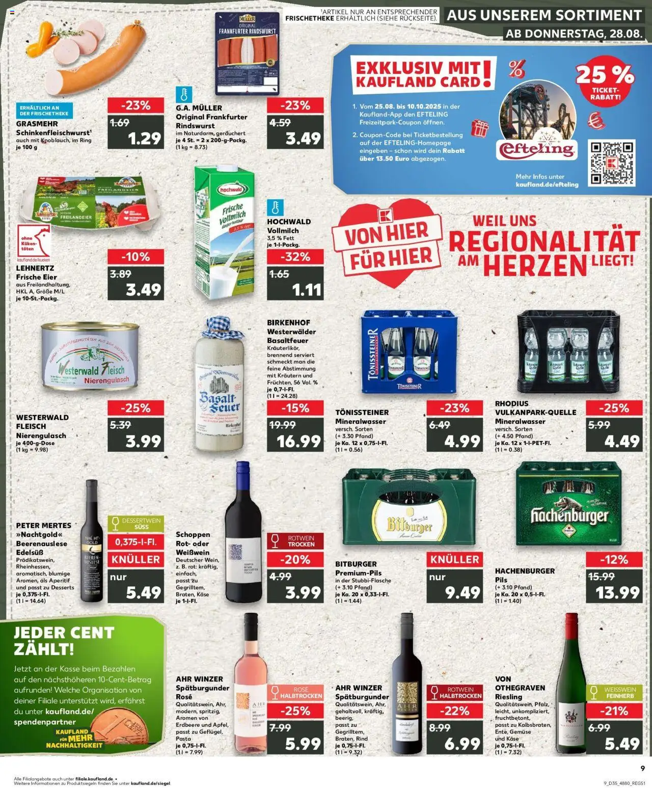 Kaufland prospekt Andernach	 - gültig ab dem 31.08.2025 | Seite: 20 | Produkte: Käse, Eier, Rotwein, Mineralwasser