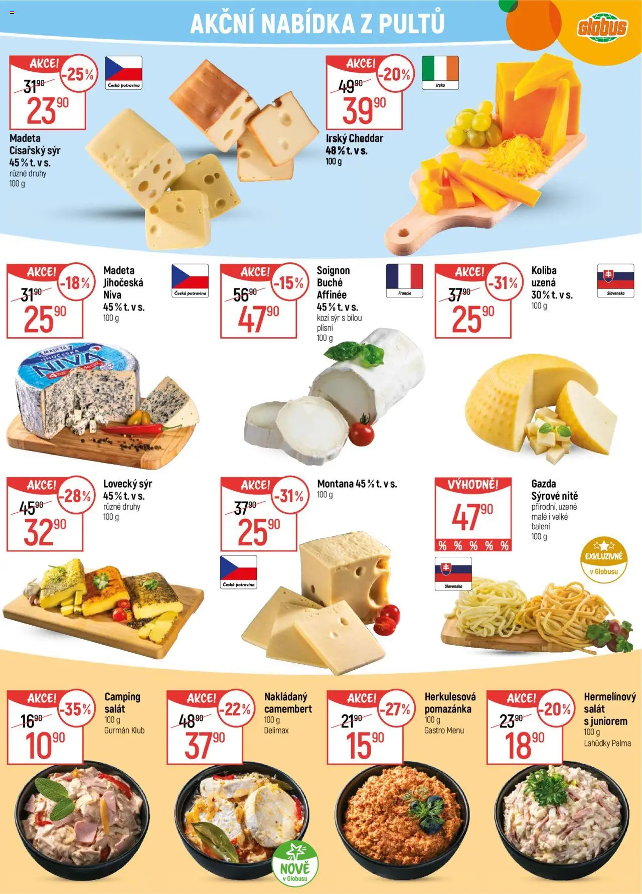 Globus leták - Liberec od 15.10.2025 | Strana: 10 | Produkty: Globus, Salát, Cheddar, Camembert