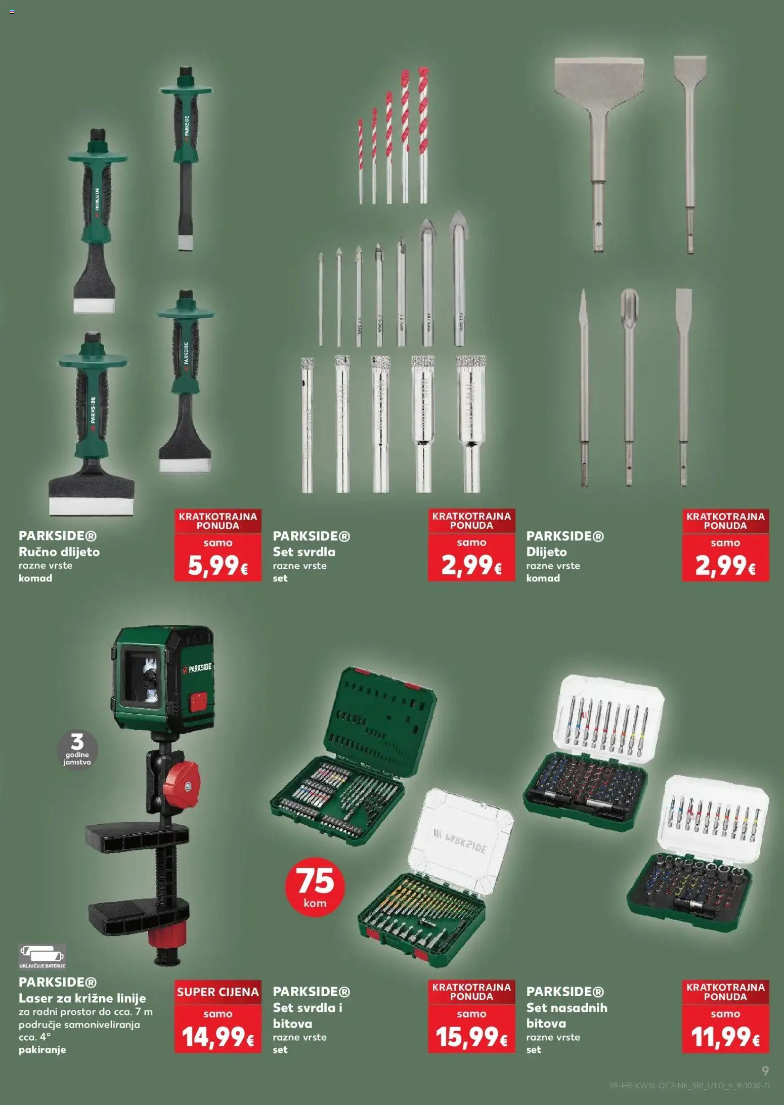 Kaufland katalog | vrijedi od 14.04.2026 | Stranica: 9 | Proizvodi: Baterije, Parkside