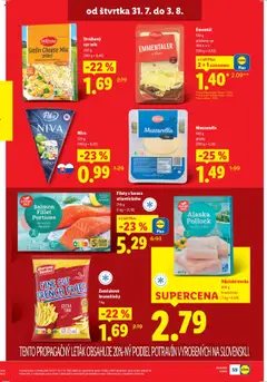 Lidl leták │ platný od 28.07.2025 | Strana: 57 | Produkty: Syr, Mozzarella, Protein, Treska
