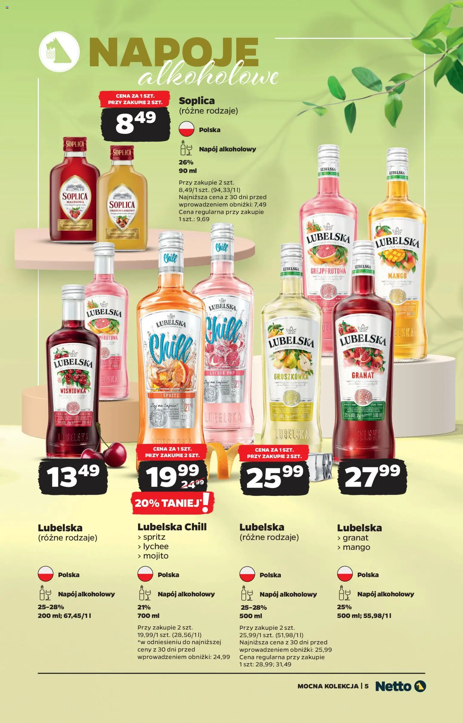 Netto gazetka - Alkohole mocne od 16.03.2026 | Strona: 5 | Produkty: Mango, Napoje
