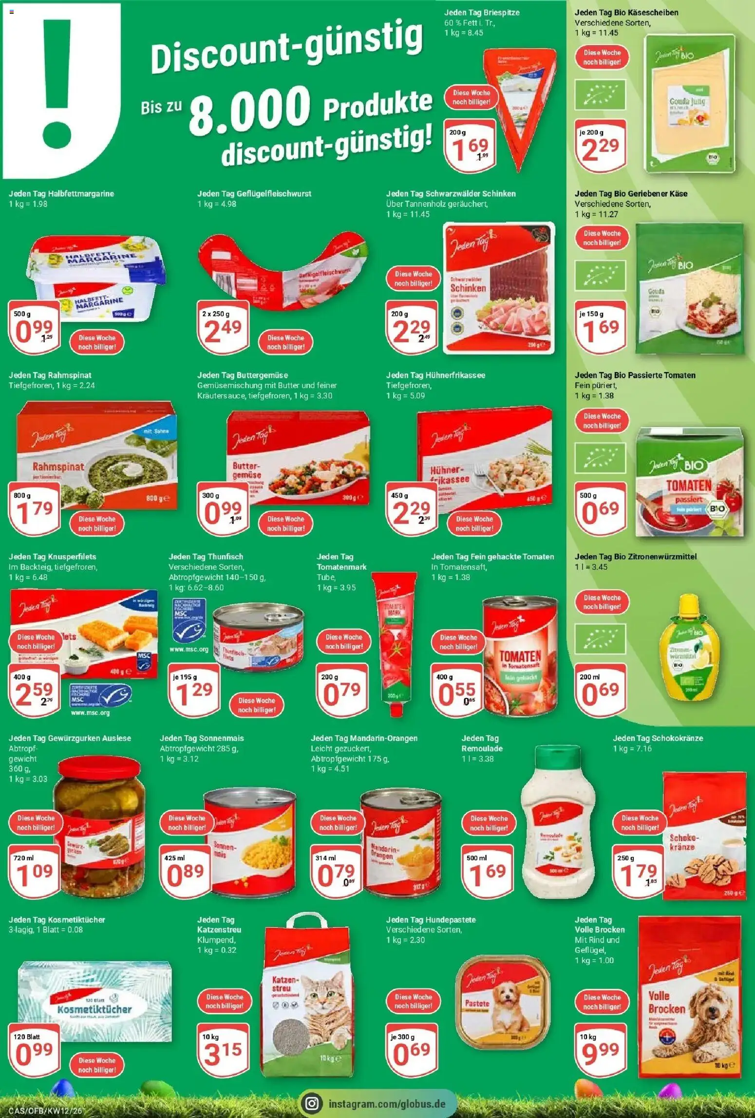 Globus prospekt Castrop-Rauxel	 – gültig ab 15.03.2026 | Seite: 15 | Produkte: Gewicht, Butter, Gemüse, Sahne