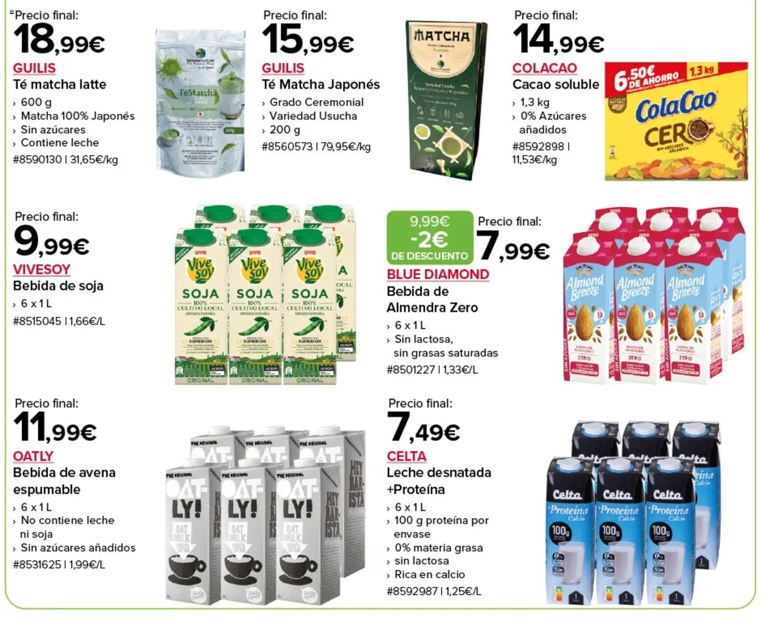 Costco catálogo │ válido desde el 09.01.2026 | Página: 9 | Productos: Leche desnatada, Té, Bebida de avena, Φρυγανιές σικάλεως