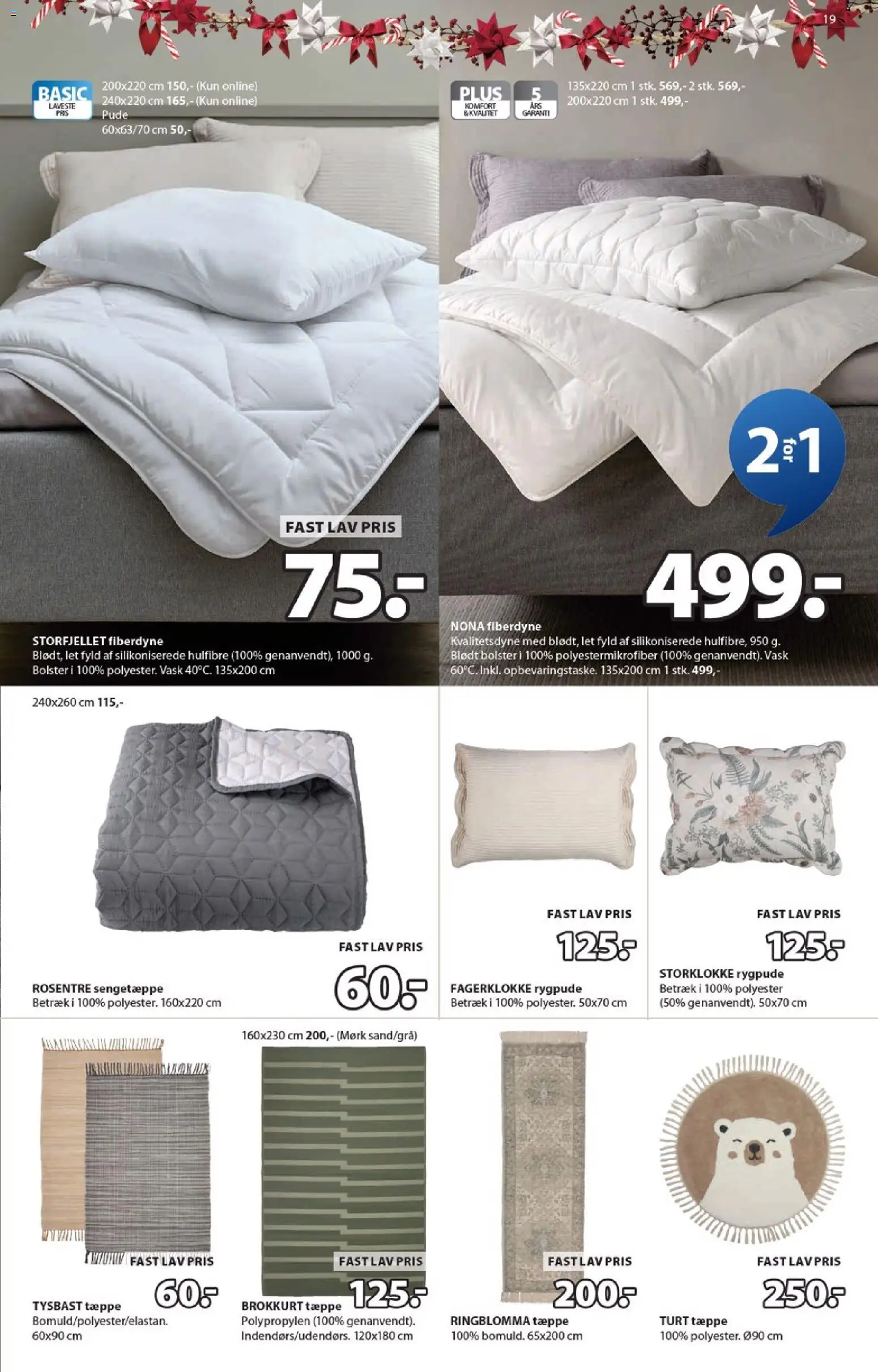 JYSK tilbudsavis – gyldig fra 31.10.2025 | Side: 19 | Produkter: Pude, Tæppe