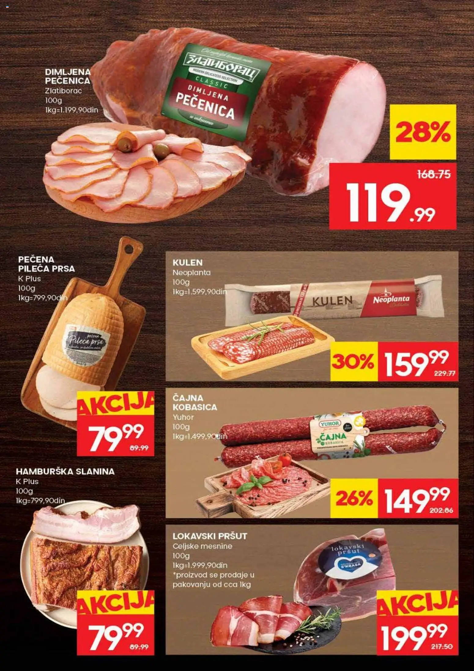 Idea katalog - važi od 16.04.2026 | Strana: 6 | Proizvode: Pileća prsa, Pršut, Kulen, Hamburska slanina