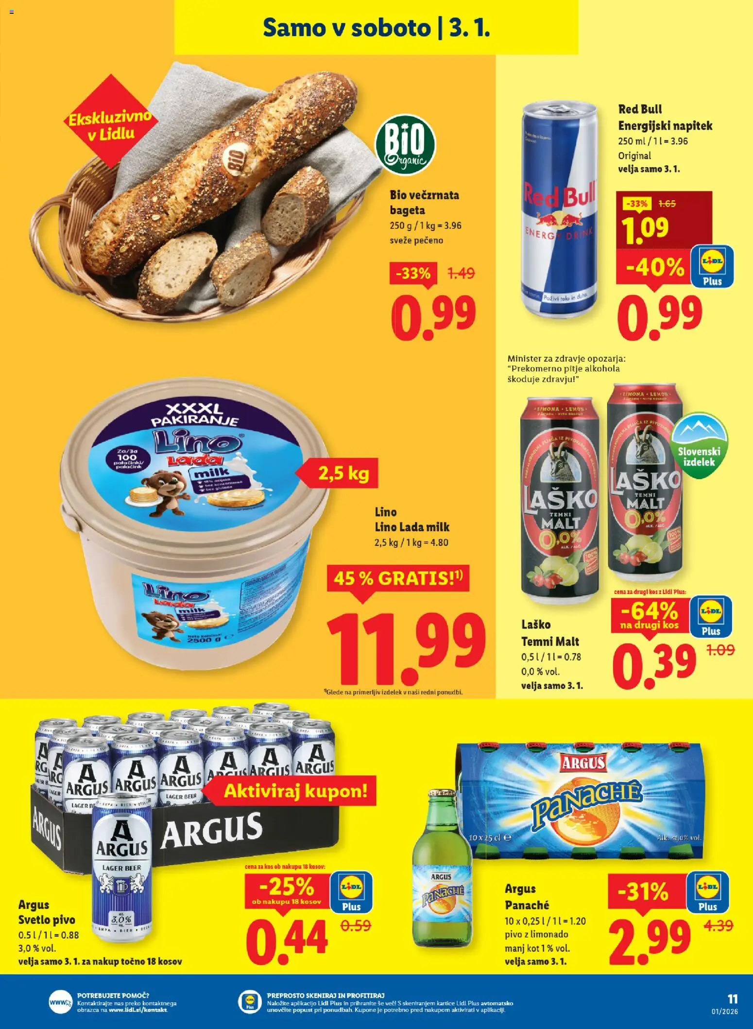 Novi Lidl katalog ponudbe – veljaven od 30.12.2025 | Stran: 15 | Izdelki: Kos, Energijski napitek, Pivo