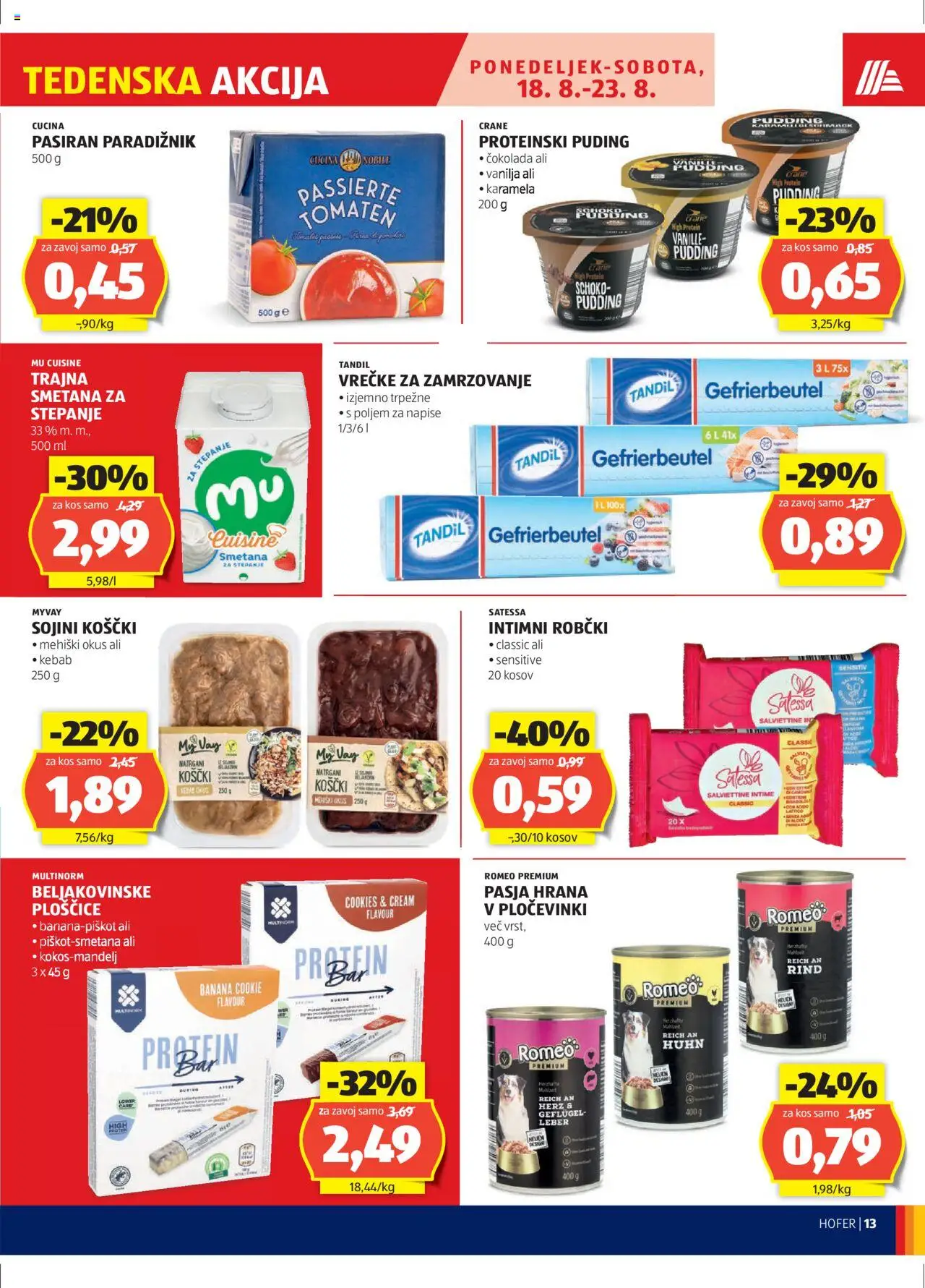 Hofer SI katalog | vrijedi od 14.08.2025 | Stranica: 13 | Proizvodi: Čokolada, Puding, Karamela