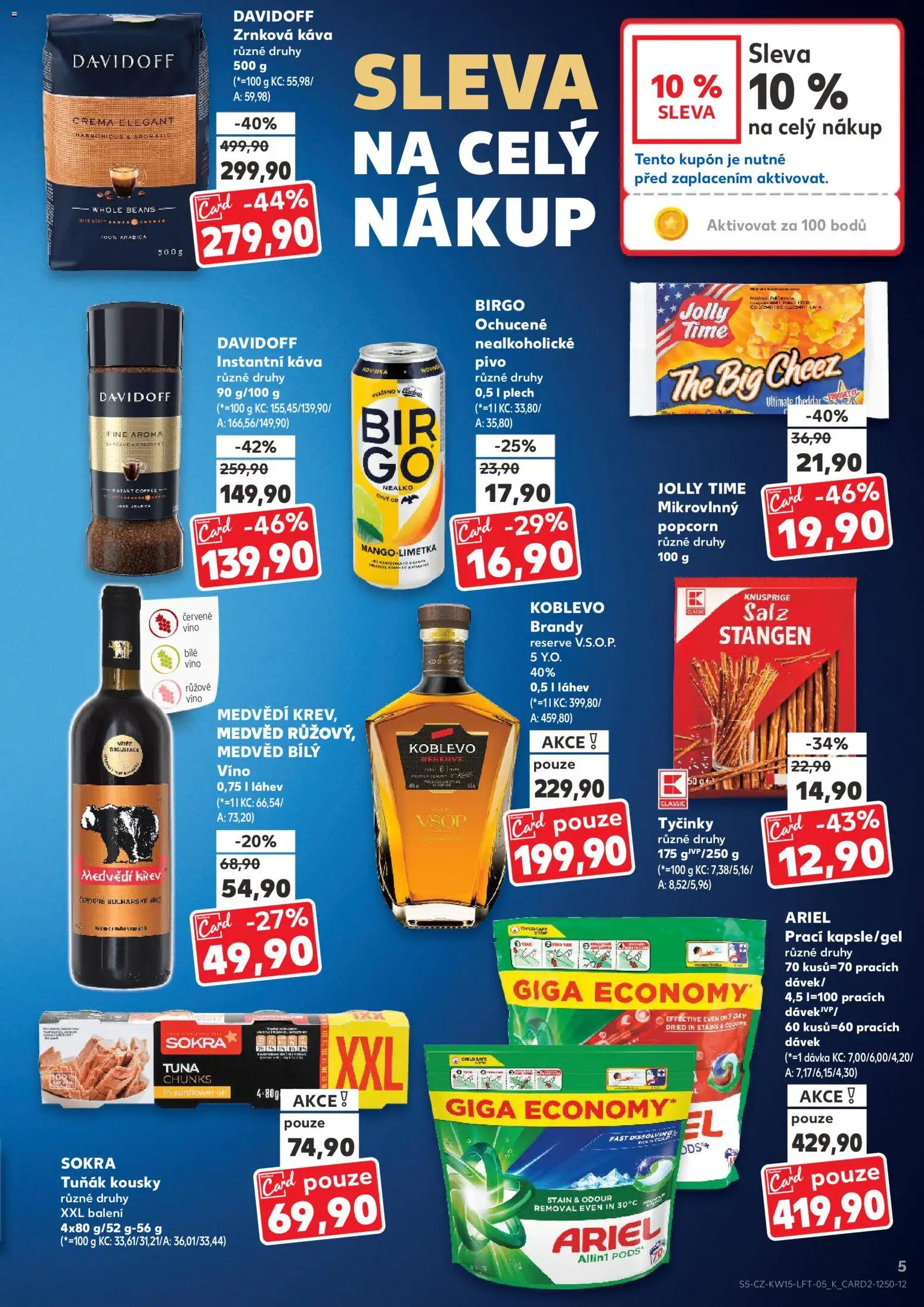 Kaufland leták - Ostrava od 08.04.2026 | Strana: 5 | Produkty: Brandy, Ariel, Crema, Cheddar