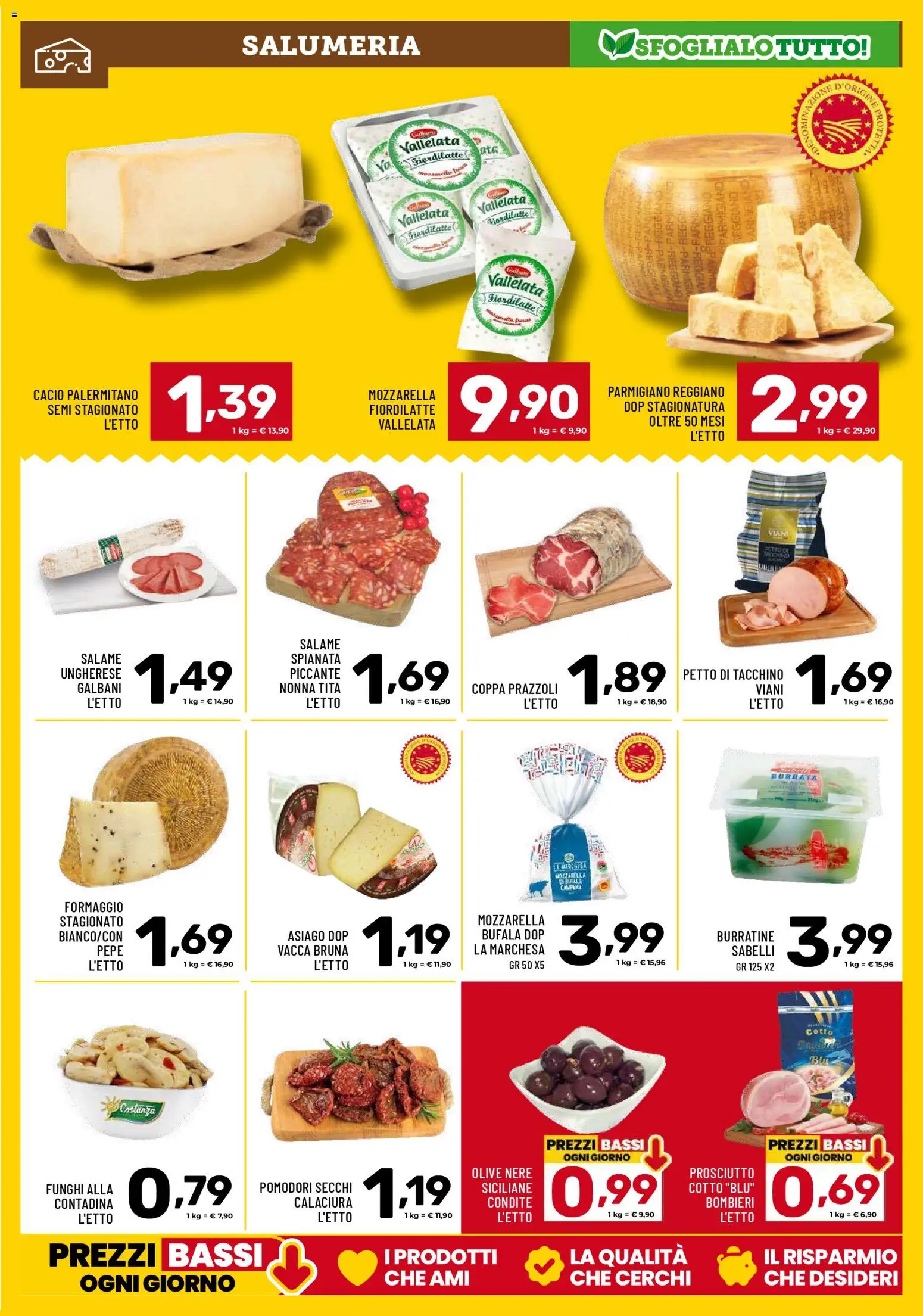 Volantino Il Centesimo del 23.01.2026 | Pagina: 11 | Prodotti: Pepe, Funghi, Pomodori secchi, Burrata