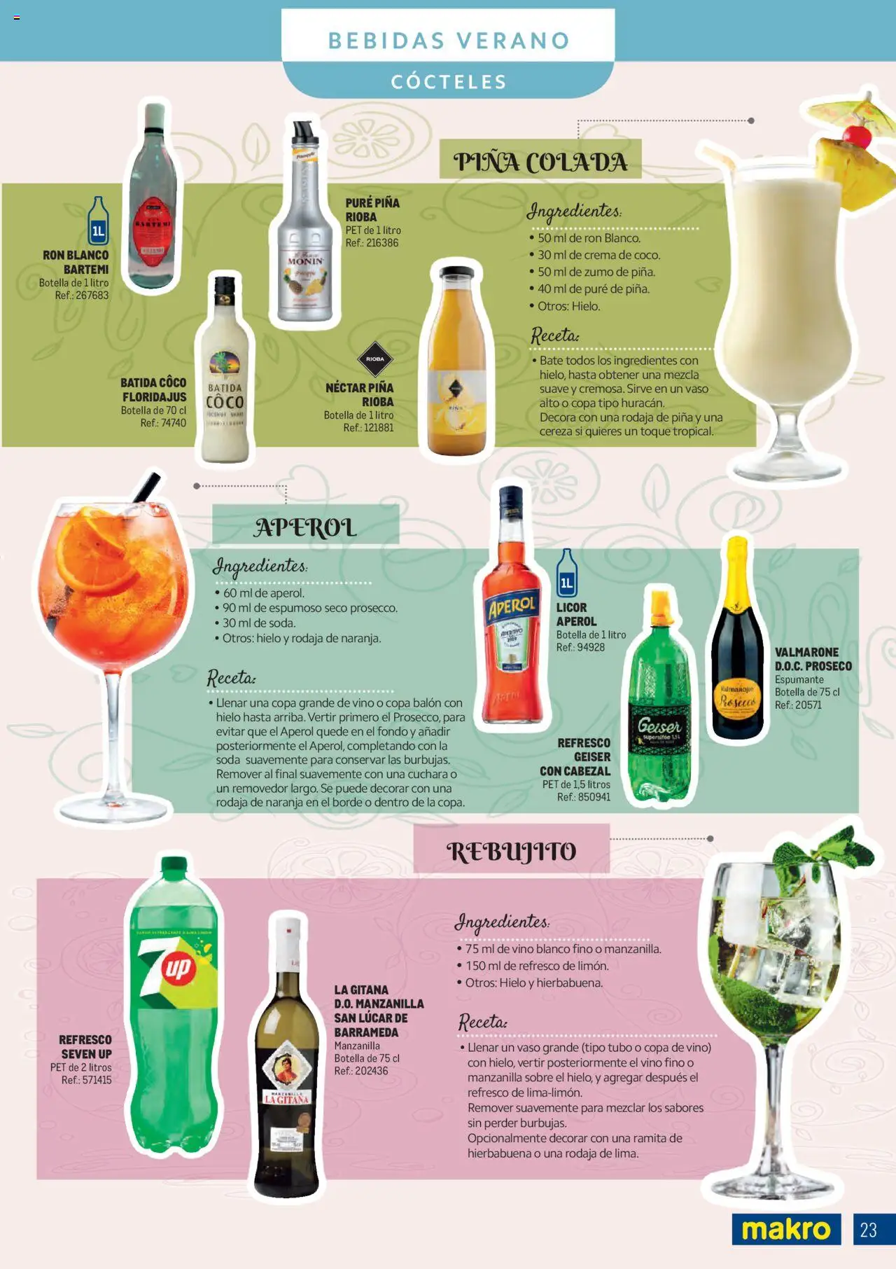 Makro - Bebidas Especial Verano Canarias │ válido desde el 04.08.2025 | Página: 23 | Productos: Licor, Κρεμάστρα, Ροζ πιπέρι, Crema