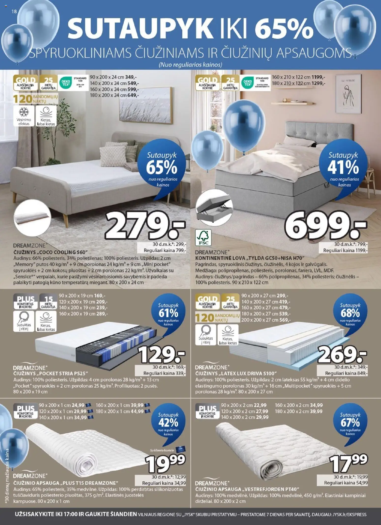 JYSK akcijos nuo 14.04.2026 | Puslapis: 18 | Prekių: Lova, Čiužinys, Užvalkalas