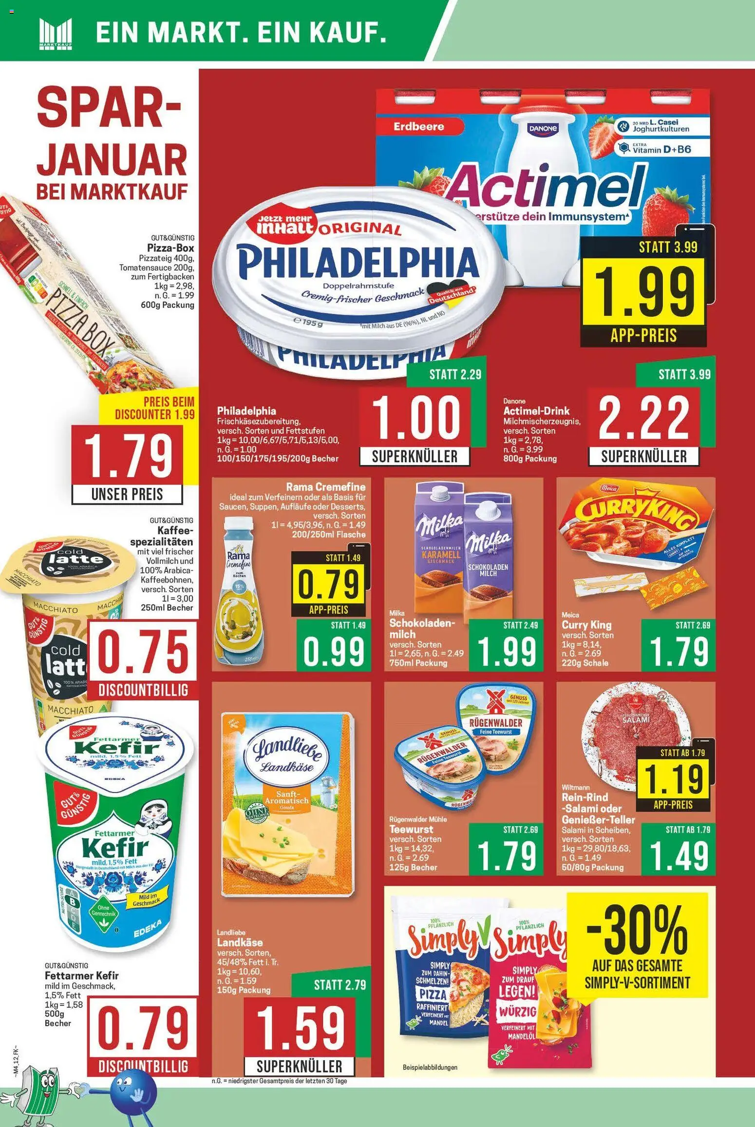 Marktkauf Prospekt 	 – gültig ab 19.01.2026 | Seite: 12 | Produkte: Kefir, Milka, Meica, Pizza