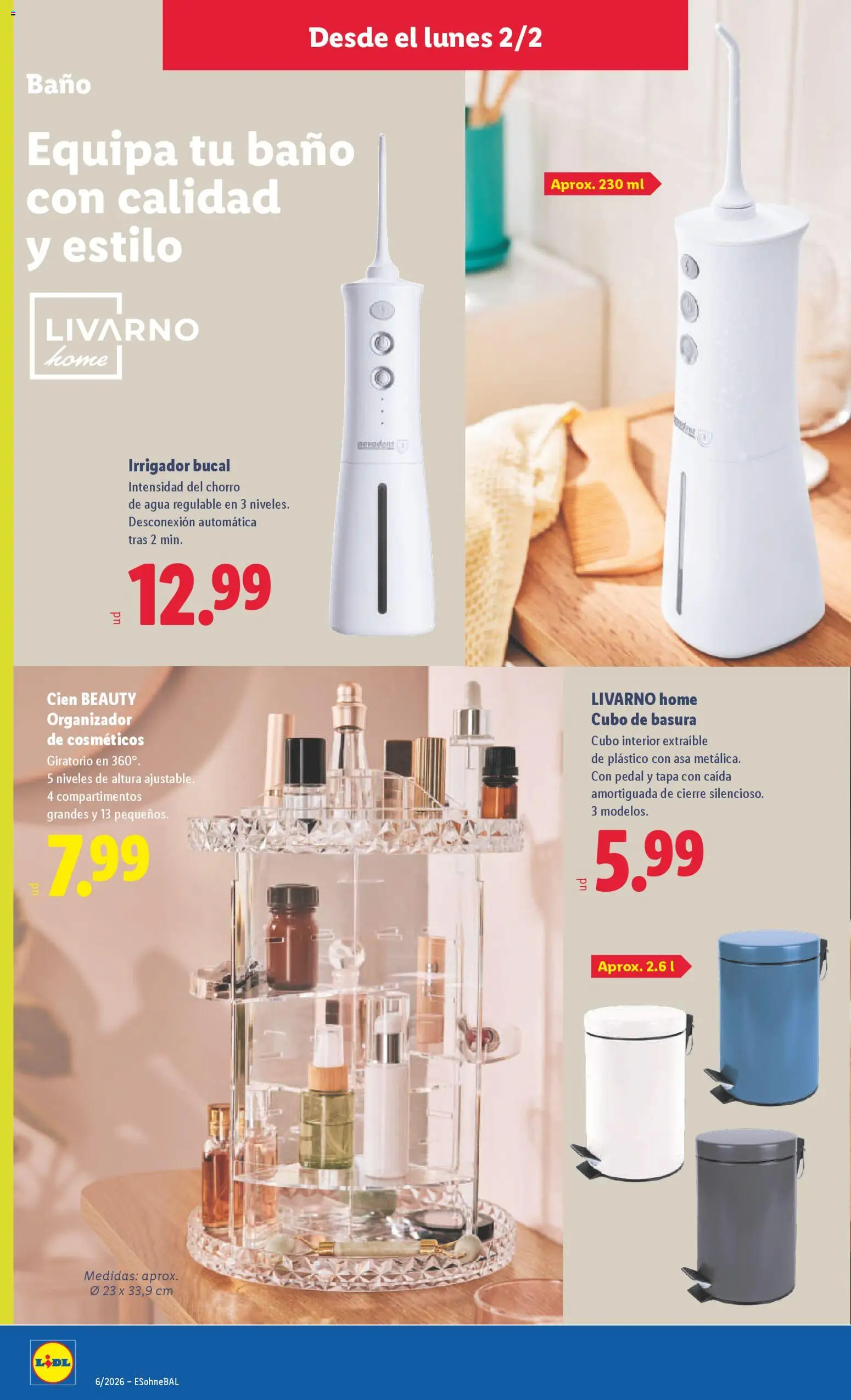 Lidl folleto de bazar │ válido desde el 02.02.2026 | Página: 14 | Productos: Organizador, Γλυκό νερατζάκι, Baño, Διακόπτης κυκλώματος