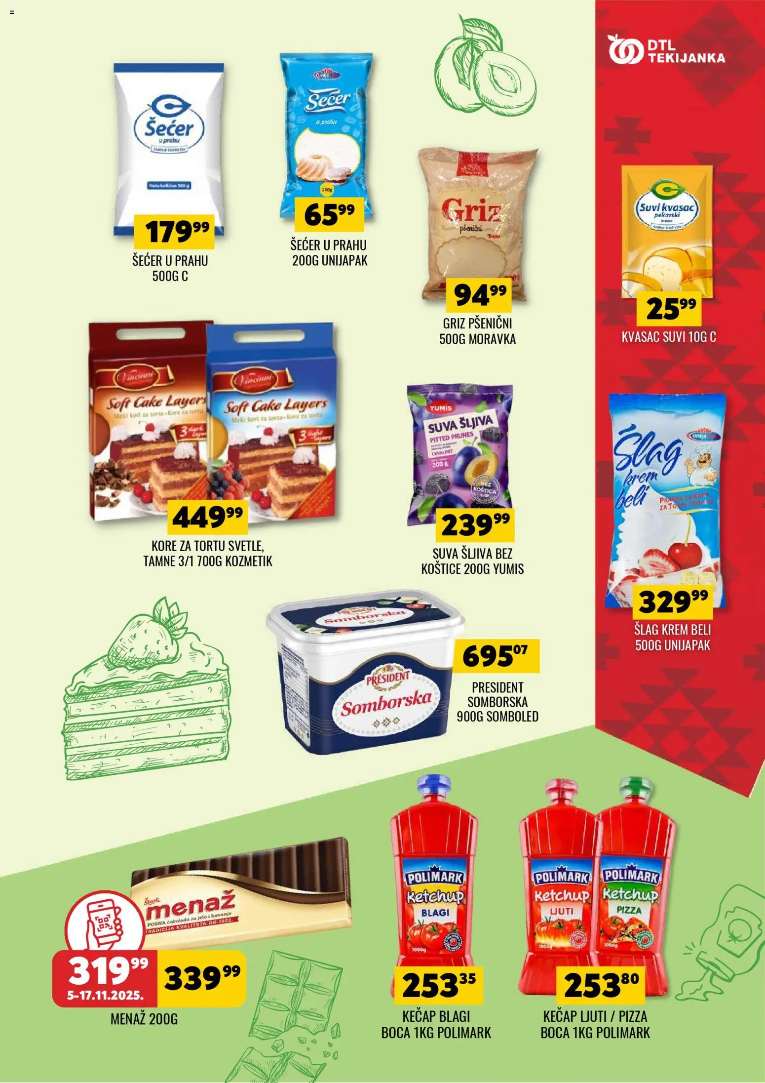 Tekijanka katalog - važi od 05.11.2025 | Strana: 9 | Proizvode: Kvasac, Šećer, Šljiva, Torta