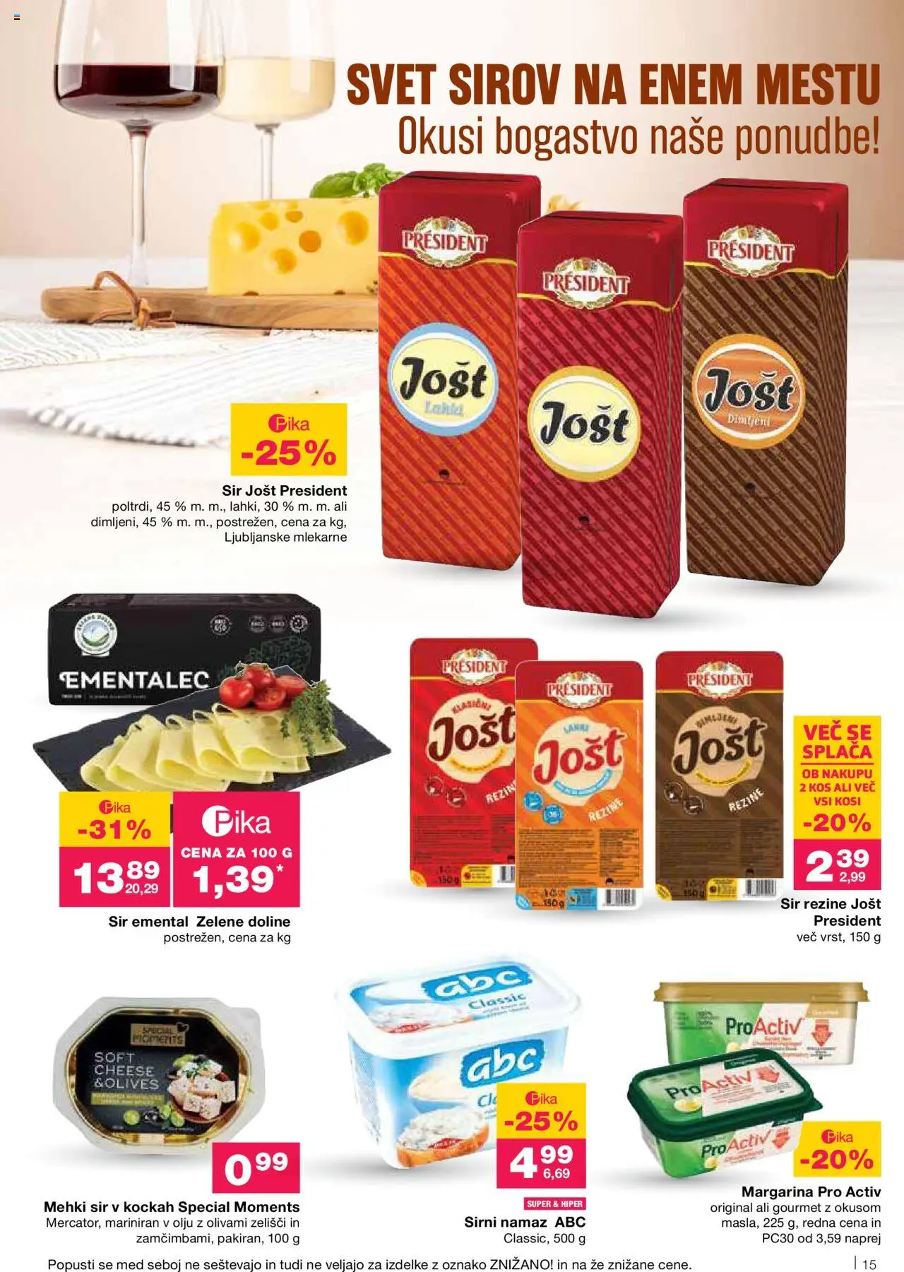 Mercator katalog │ velja od 07.08.2025 | Stran: 17 | Izdelki: Sirni namaz, Namaz, Kos, Sir