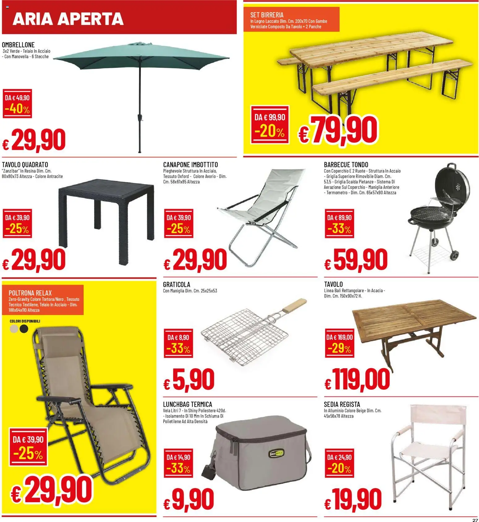 Volantino Galassia del 09.04.2026 | Pagina: 27 | Prodotti: Barbecue, Set birreria, Alluminio, Griglia