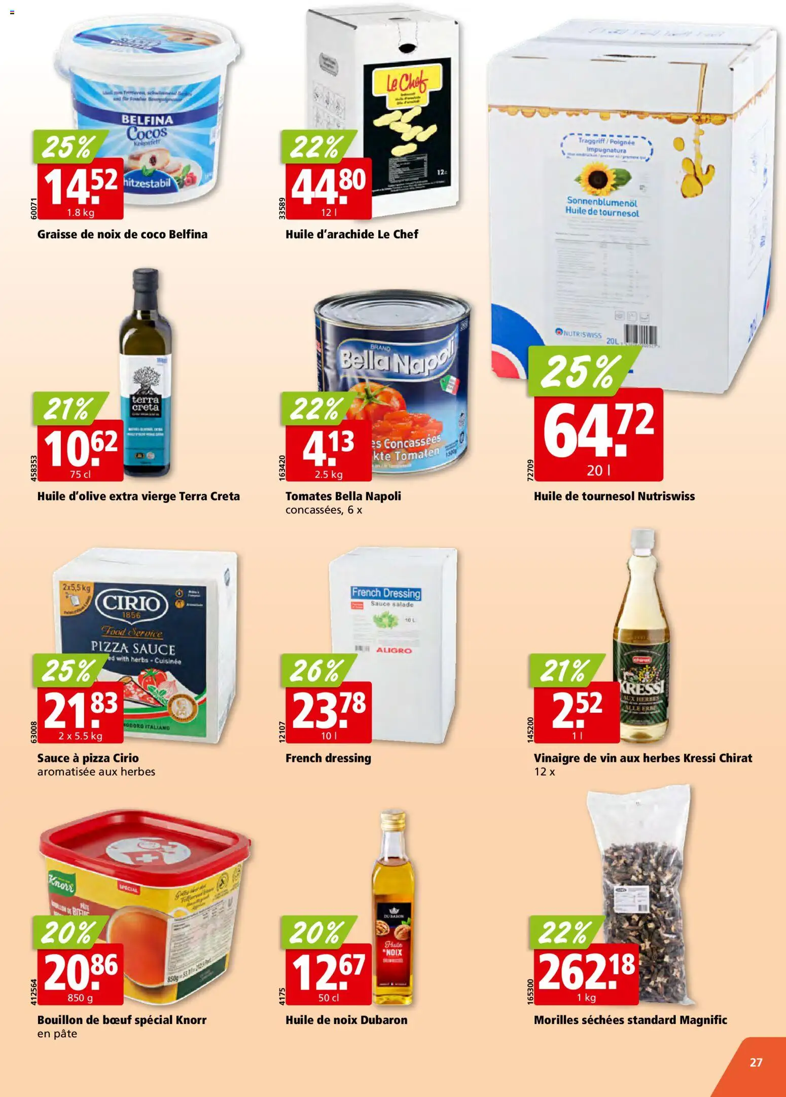 Aligro Aktionen Chavannes, Matran, Genève, Sion – gültig ab 24.11.2025 | Seite: 27 | Produkte: Dressing, Pizza, Tomaten