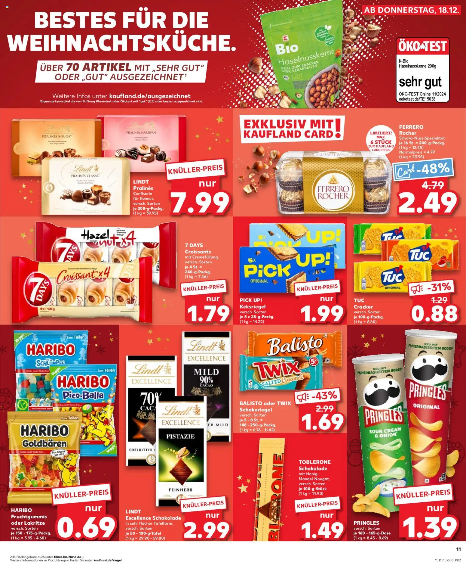 Kaufland prospekt Rostock	 – gültig ab 21.12.2025 | Seite: 11 | Produkte: Ferrero rocher, Haribo, Schokolade, Croissant